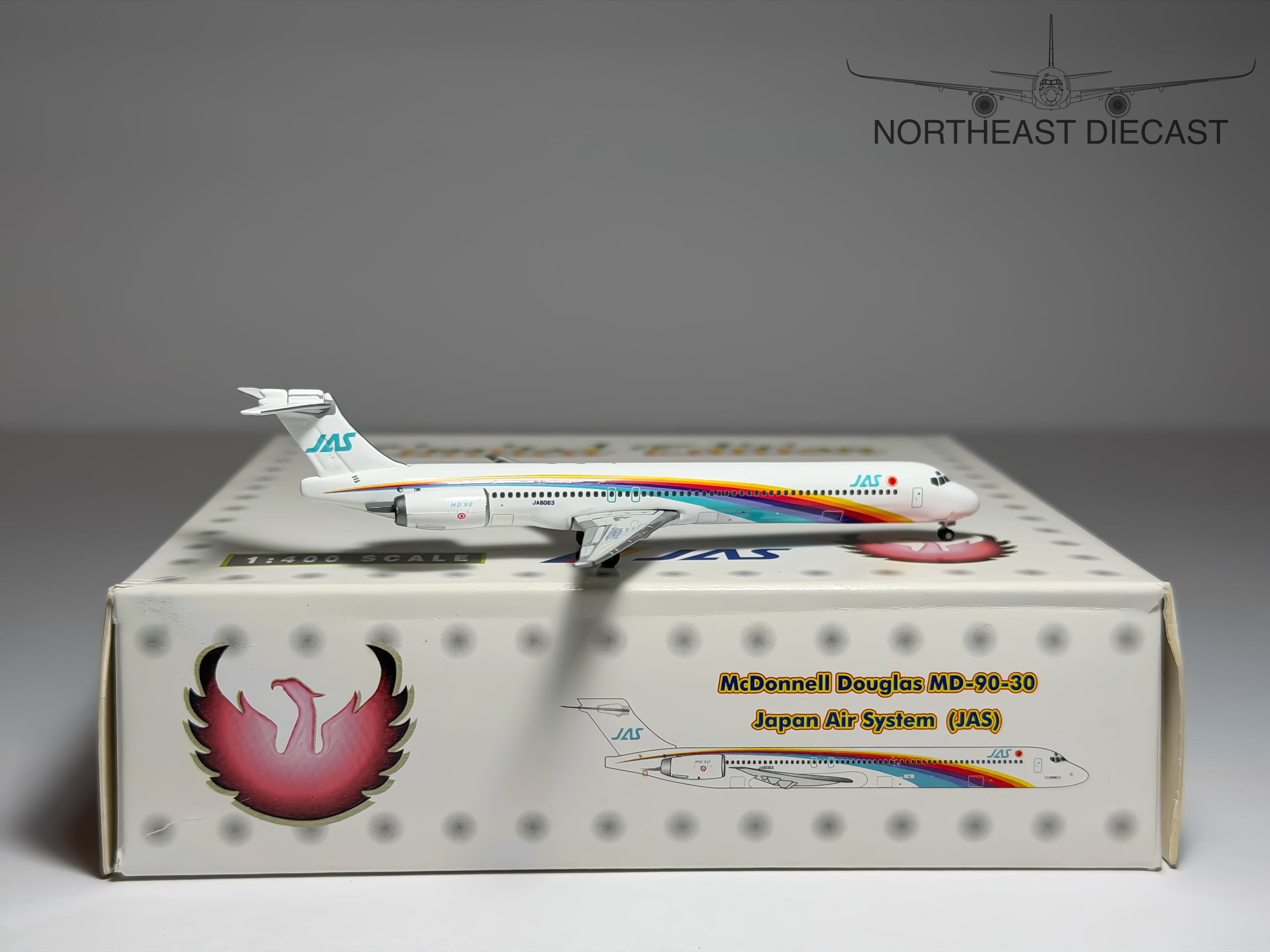 JAS Japan Air System McDonnell Douglas MD-90 1:400 Phoenix JA8063 (PH410020)