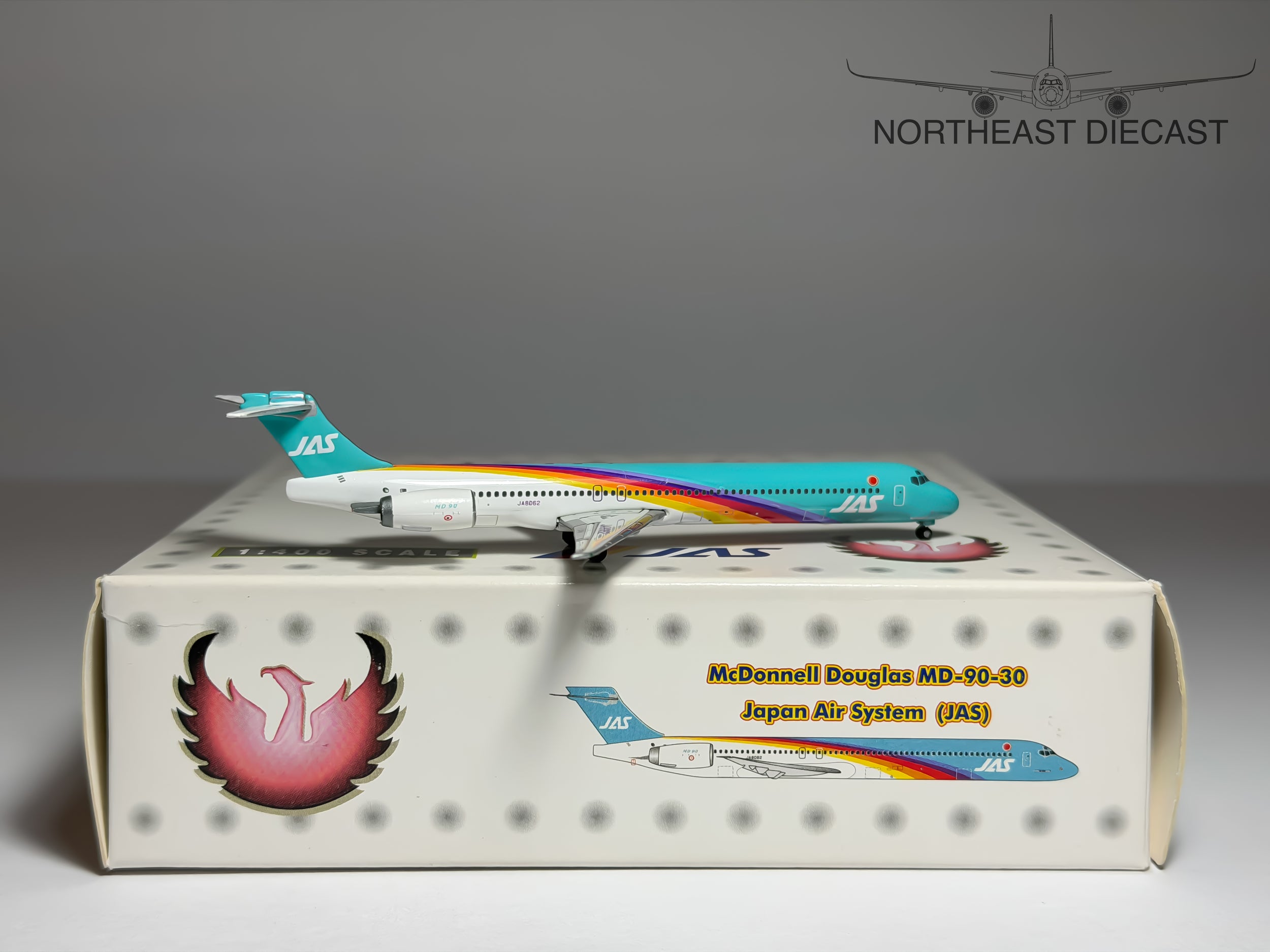 JAS Japan Air System McDonnell Douglas MD-90 1:400 Phoenix JA8062 (PH410021)