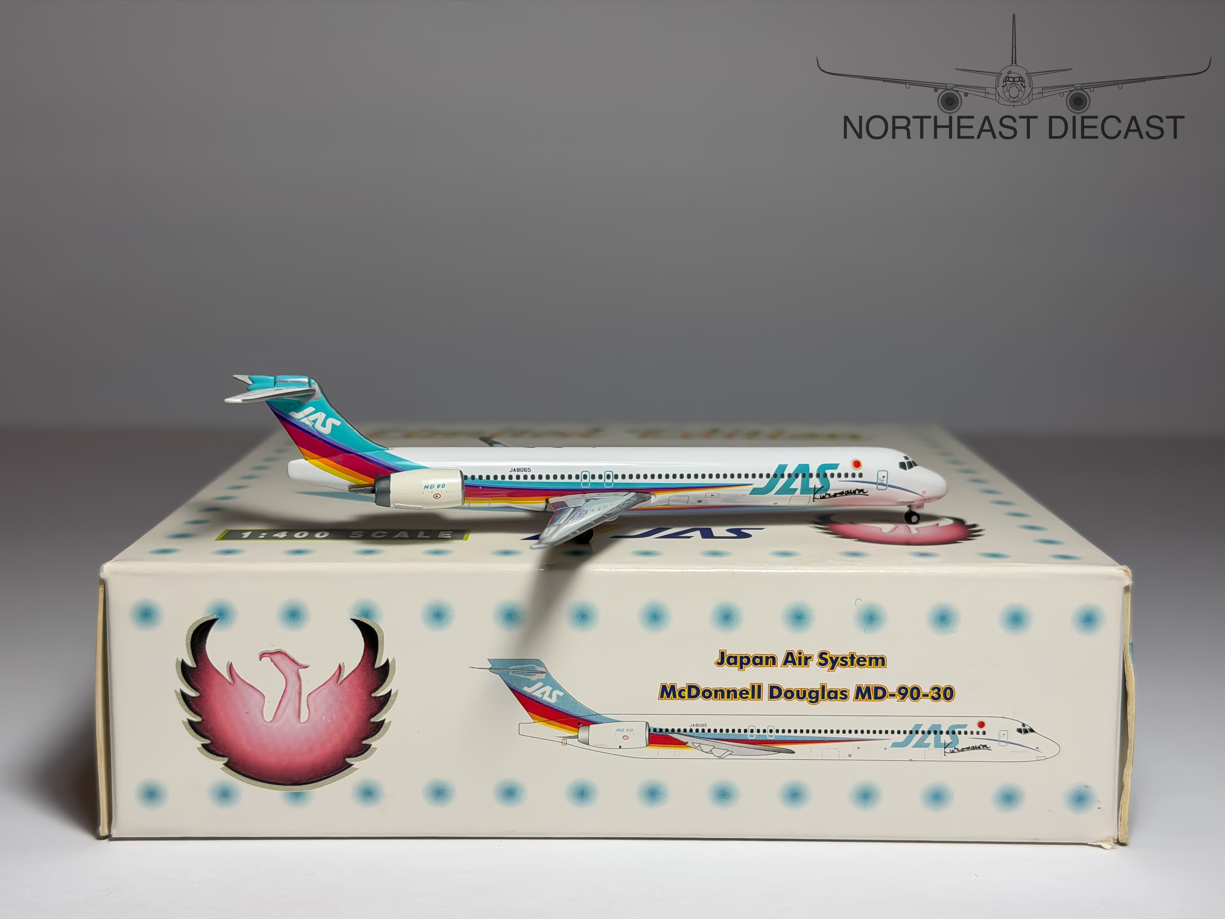 JAS Japan Air System McDonnell Douglas MD-90 1:400 Phoenix JA8065 (PH410044)