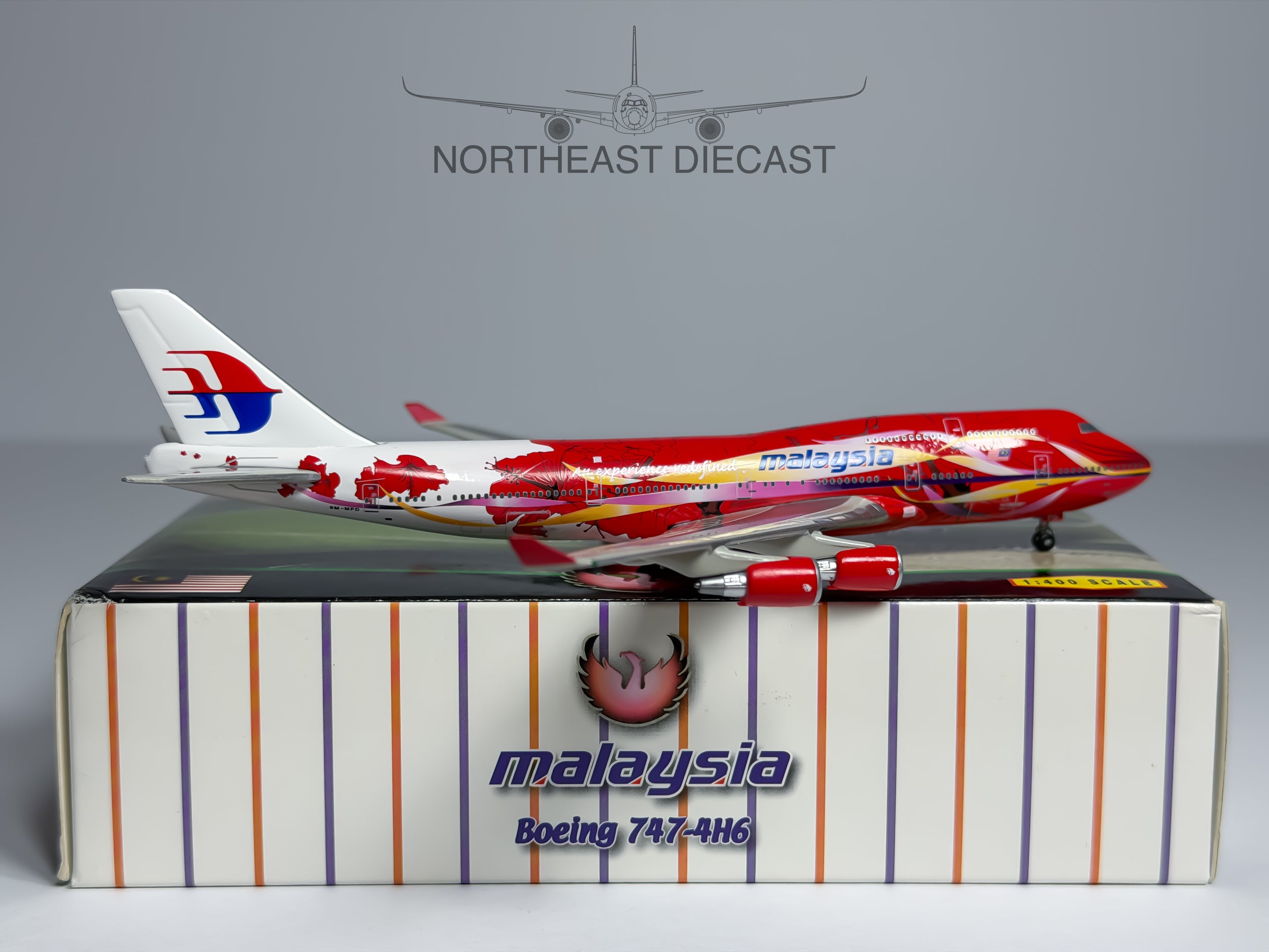 Malaysia Airlines Boeing 747-400 1:400 Phoenix 9M-MPD (PH410058)