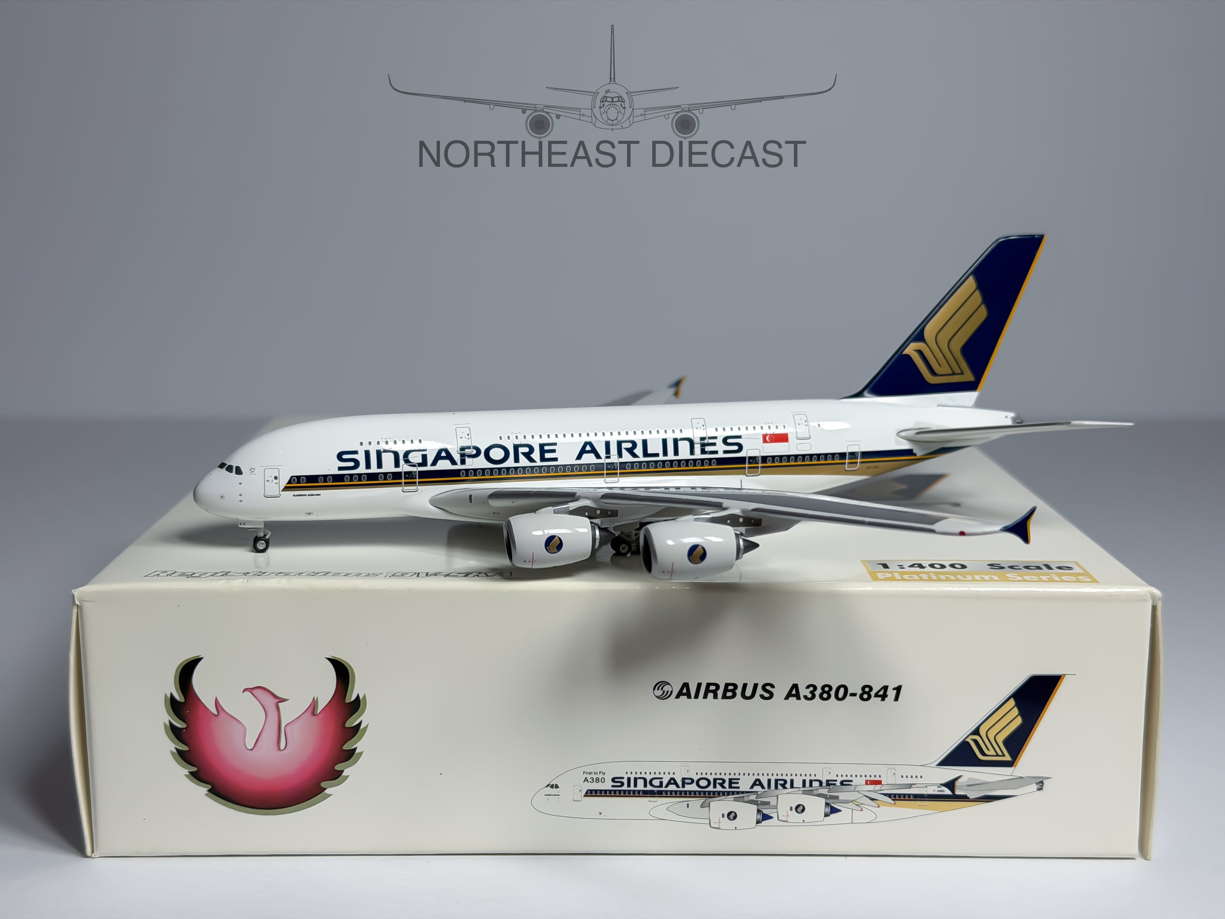 Singapore Airlines Airbus A380-800 1:400 Phoenix 9V-SKA (PH410185)