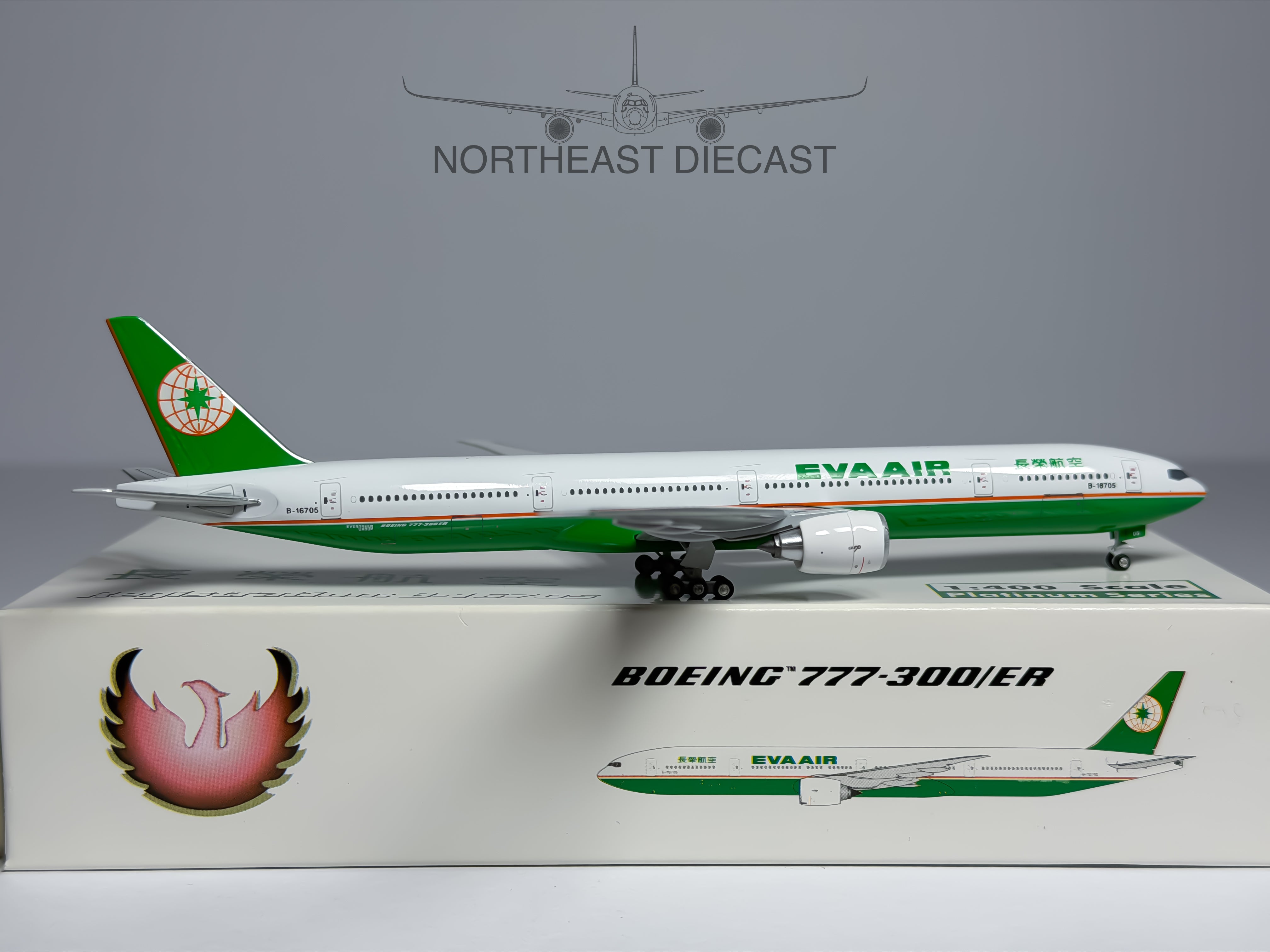 Eva Air Boeing 777-300ER 1:400 Phoenix B-16705 (PH410202)
