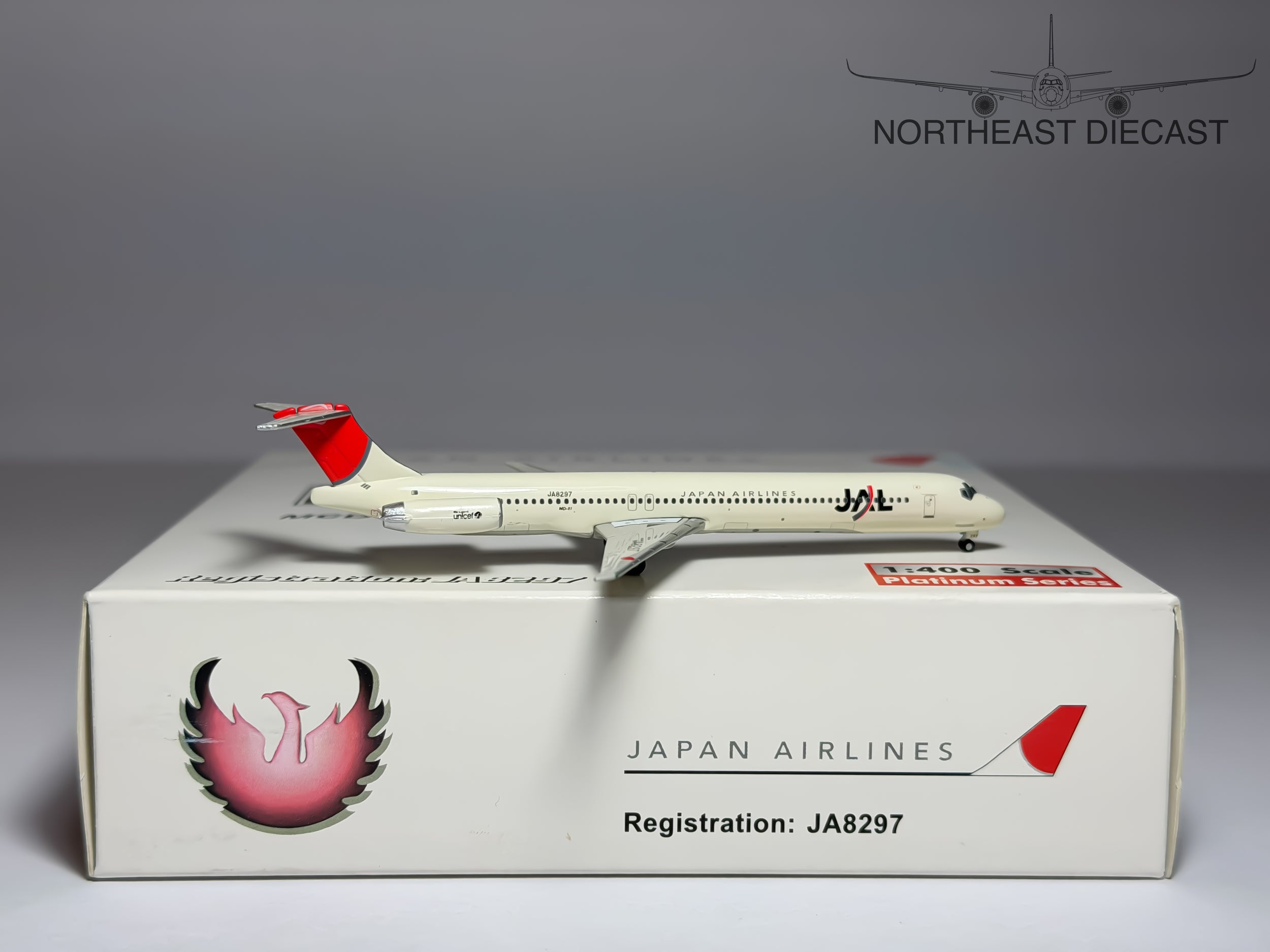JAL Japan Airlines McDonnell Douglas MD-81 1:400 Phoenix JA8297 (PH410215)