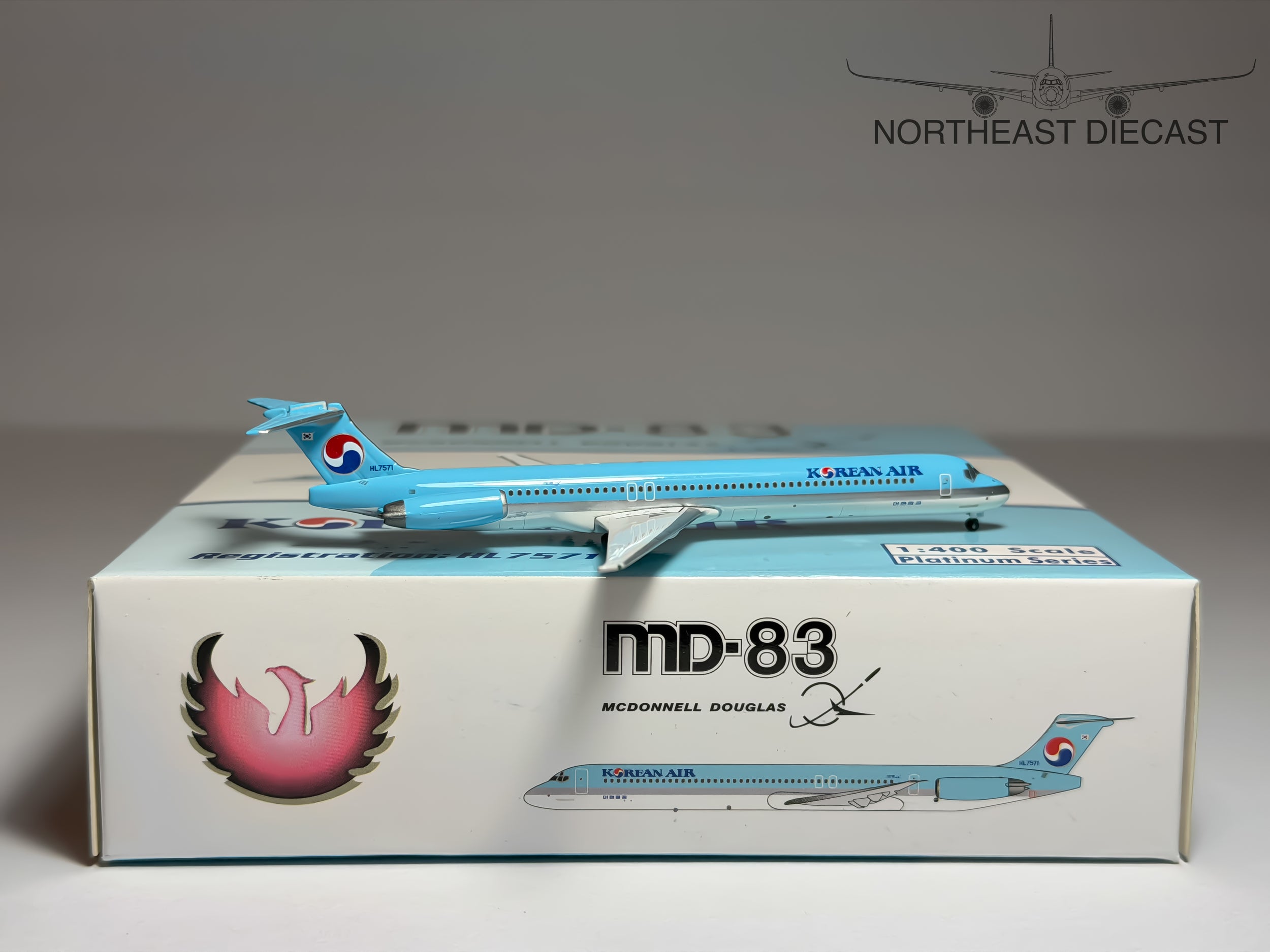 Korean Air McDonnell Douglas MD-83 1:400 Phoenix HL7571 (PH410405)