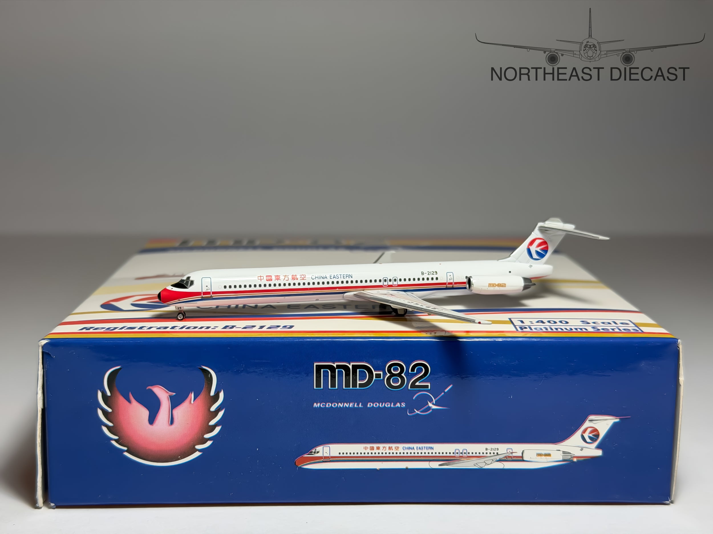 China Eastern McDonnell Douglas MD-82 1:400 Phoenix B-2129 (PH410895)