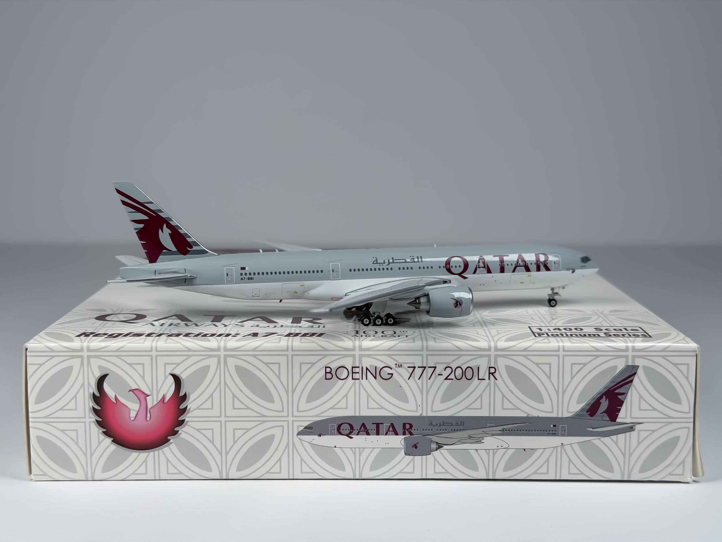 Qatar Airways Boeing 777-200LR 1:400 Phoenix A7-BBI (PH410963)