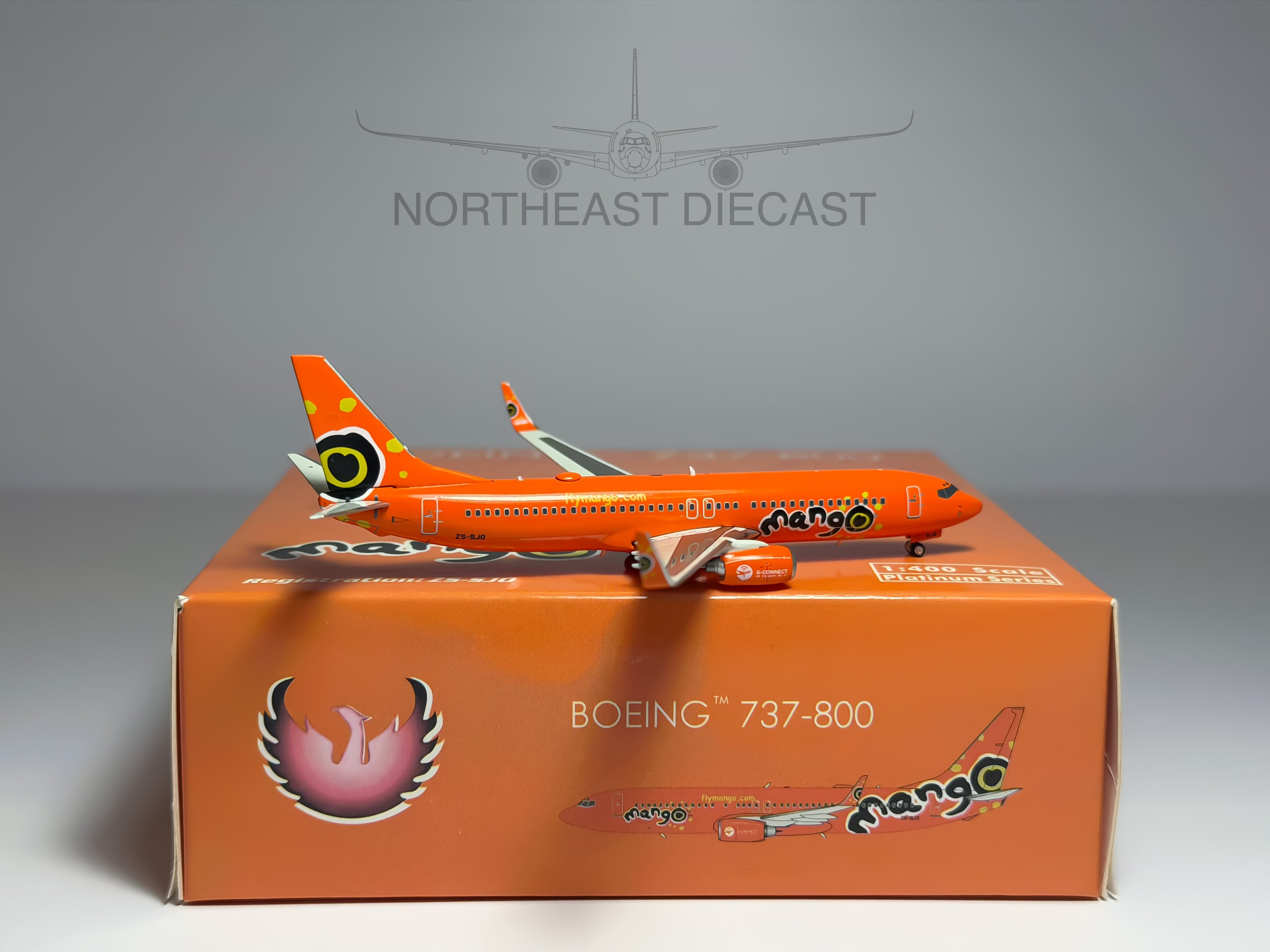 Mango Boeing 737-800 1:400 Phoenix ZS-SJO (PH411019)