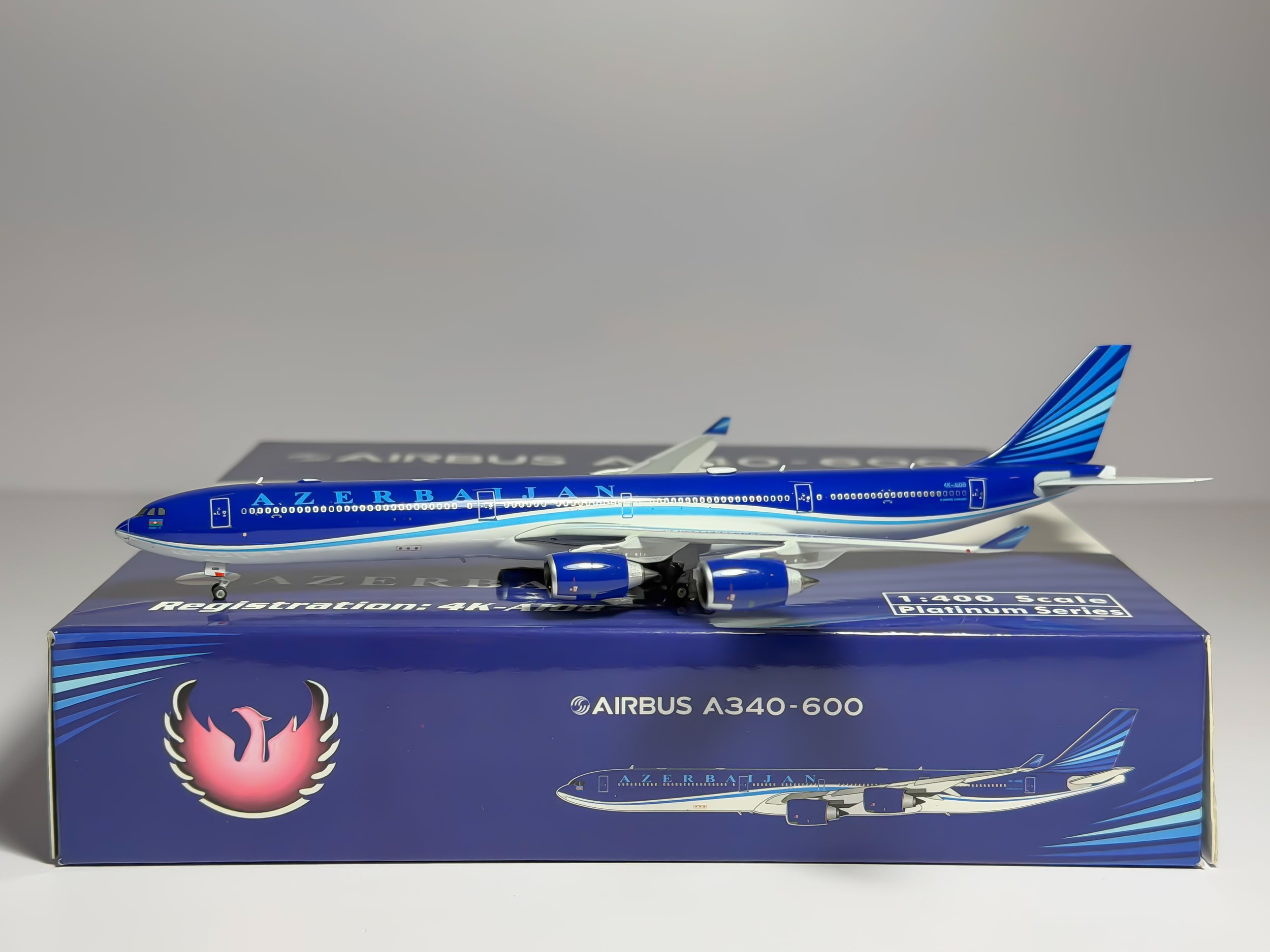 Azerbaijan Airlines Airbus A340-600 1:400 Phoenix 4K-AI08 (PH411246)