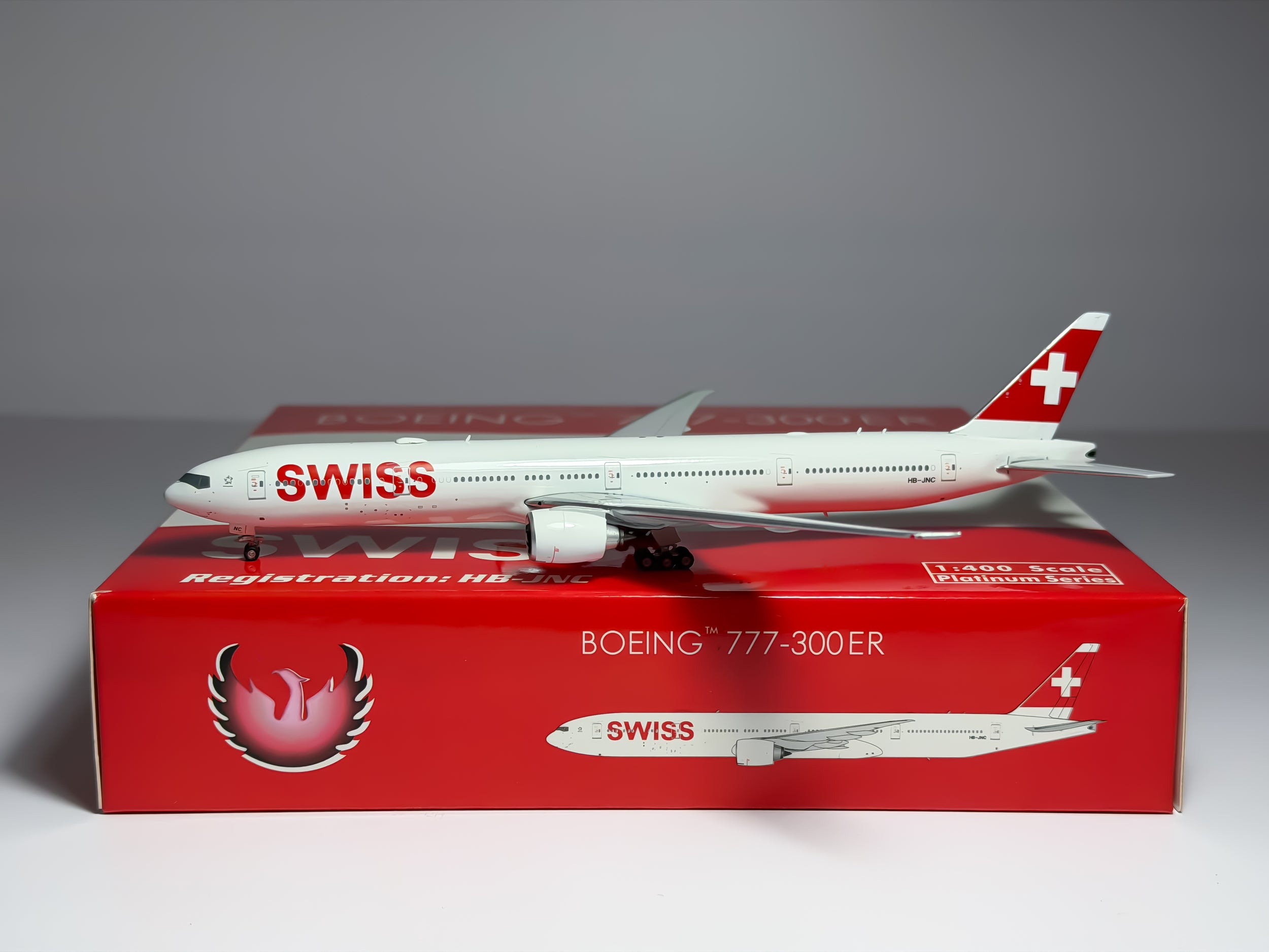 SWISS Boeing 777-300ER 1:400 Phoenix HB-JNC (PH411266)