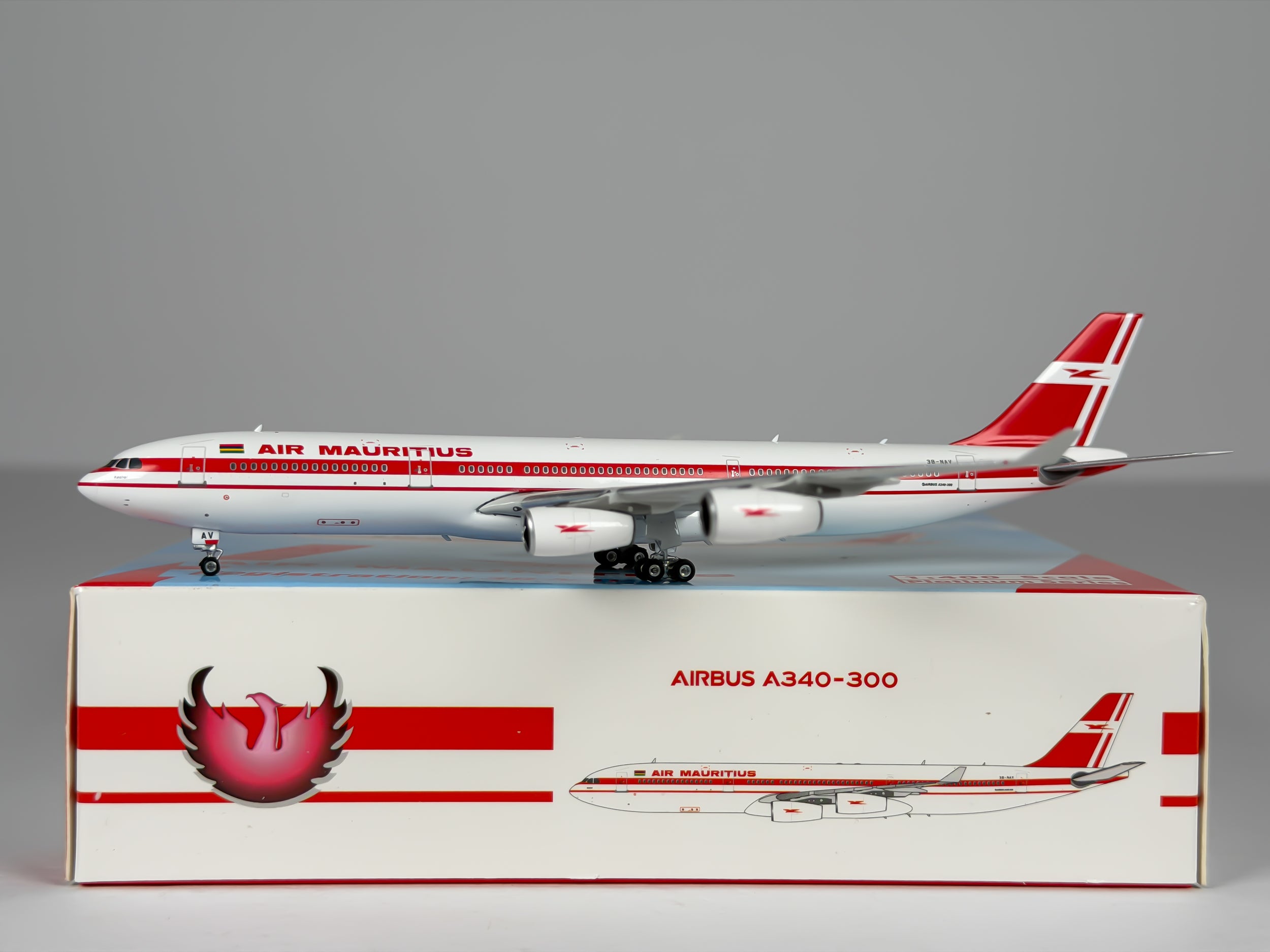 Air Mauritius Airbus A340-300 1:400 Phoenix 3B-NAV (PH411856)