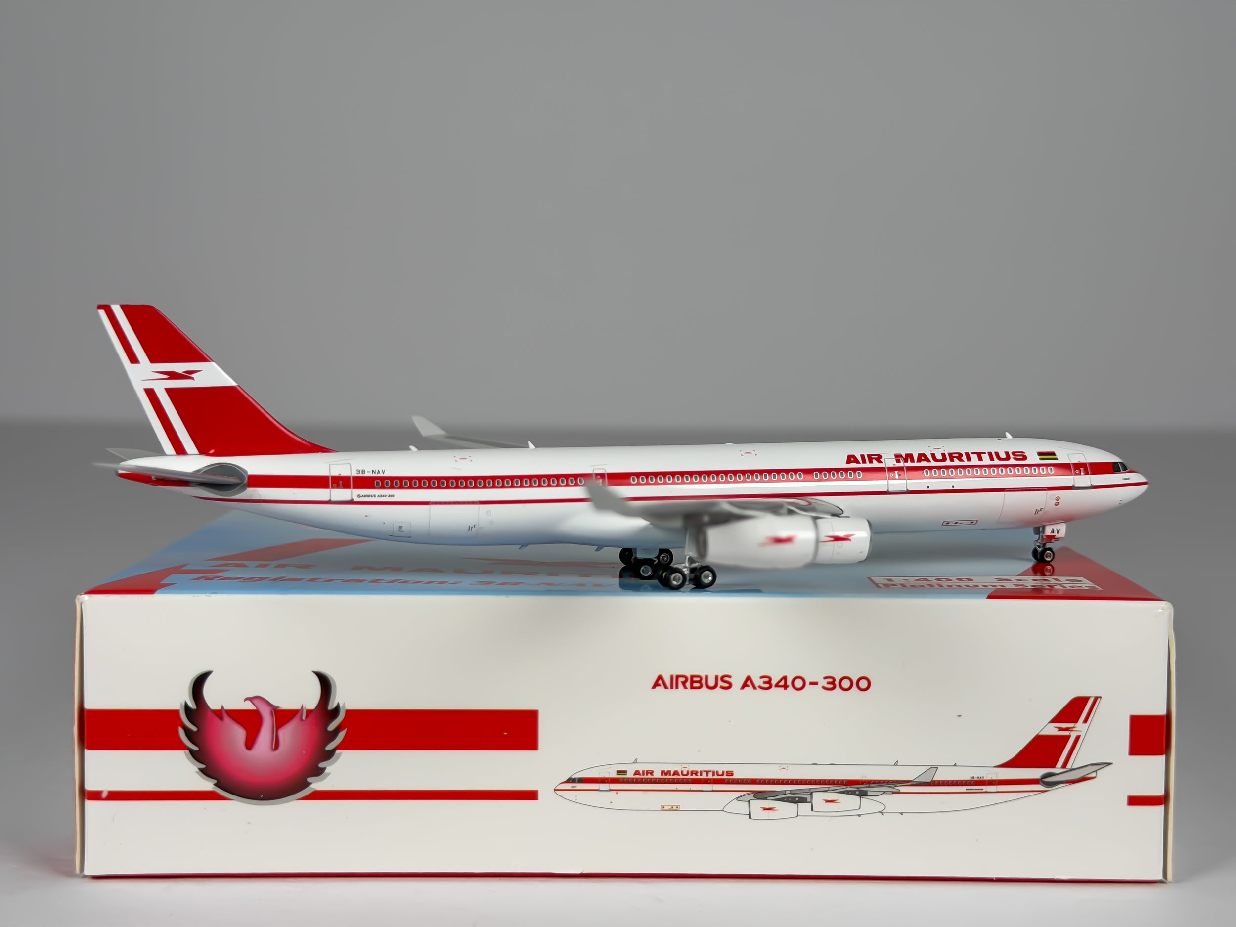 Air Mauritius Airbus A340-300 1:400 Phoenix 3B-NAV (PH411856)