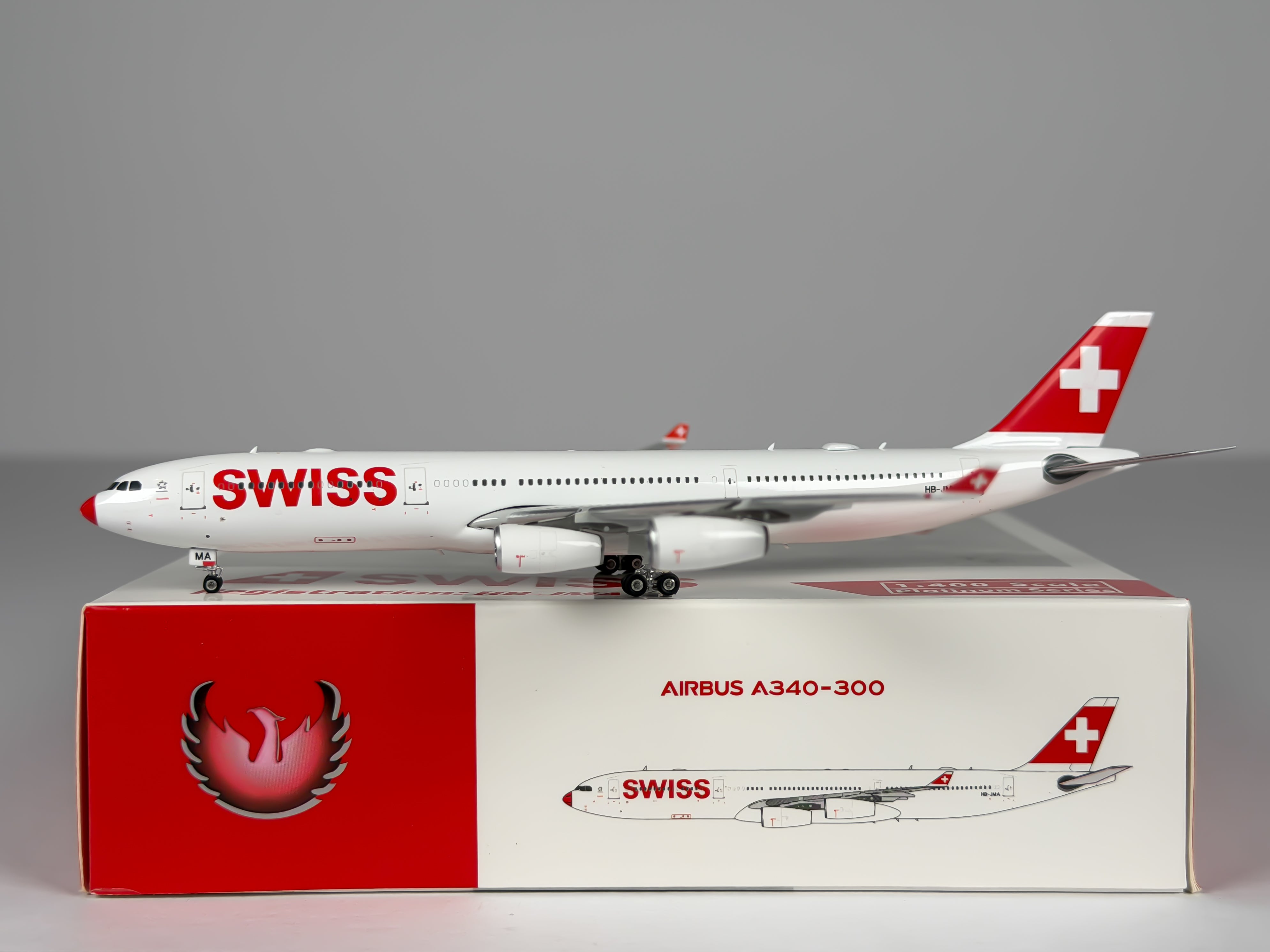 SWISS Airbus A340-300 1:400 Phoenix HB-JMA (PH411873)