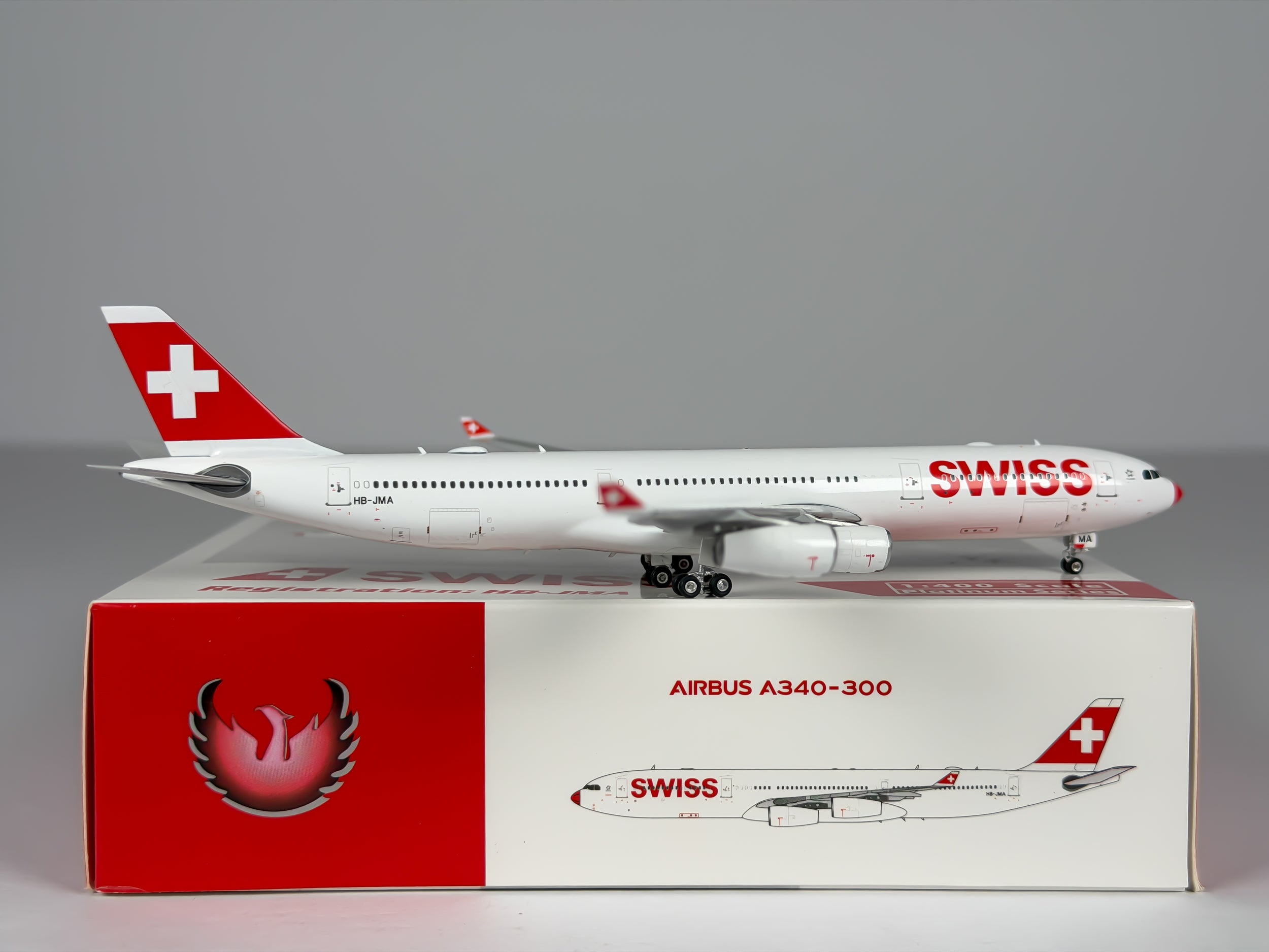 SWISS Airbus A340-300 1:400 Phoenix HB-JMA (PH411873)