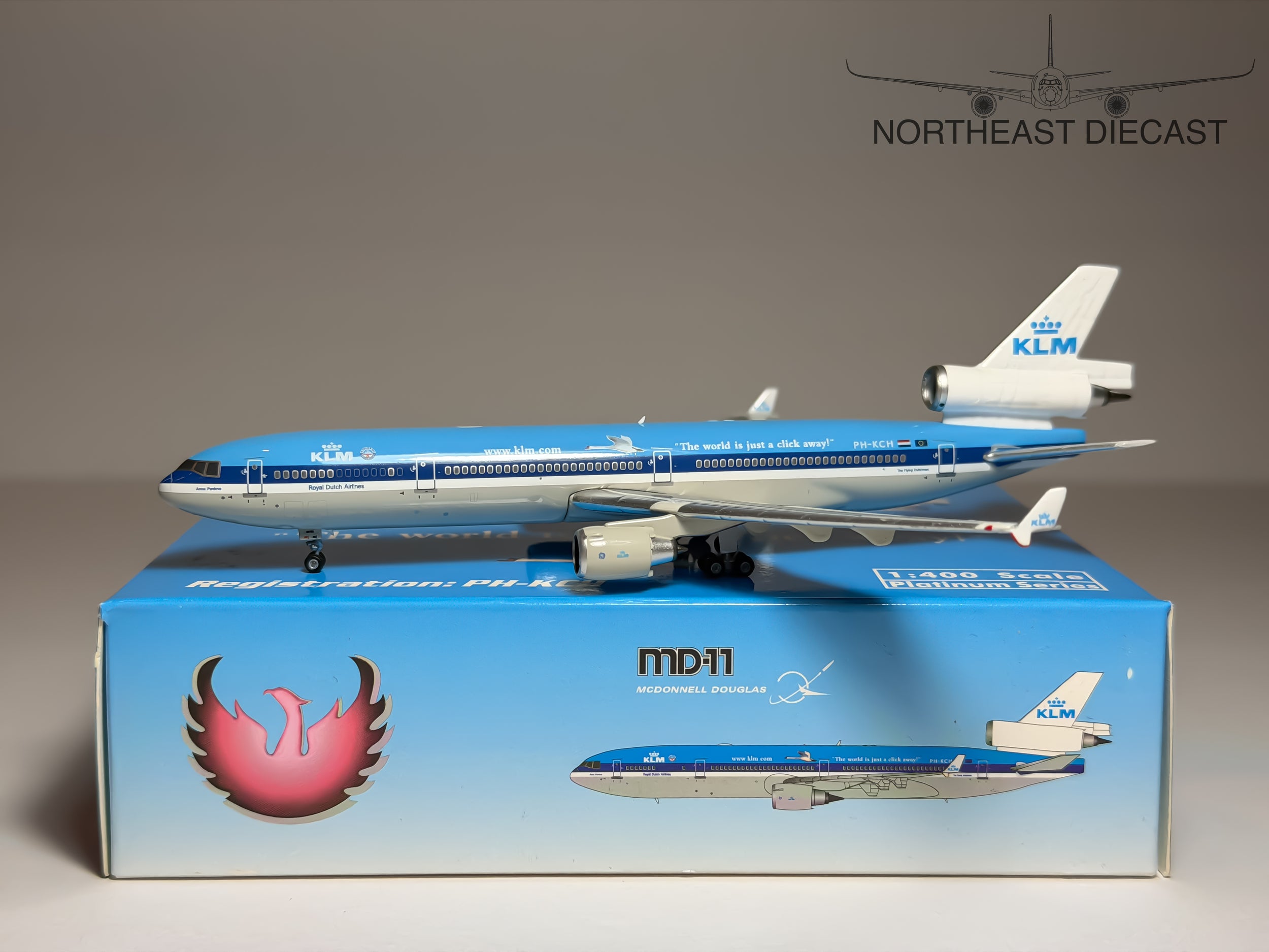 KLM Royal Dutch McDonnell Douglas MD-11 1:400 Phoenix PH-KCH (PH411903)