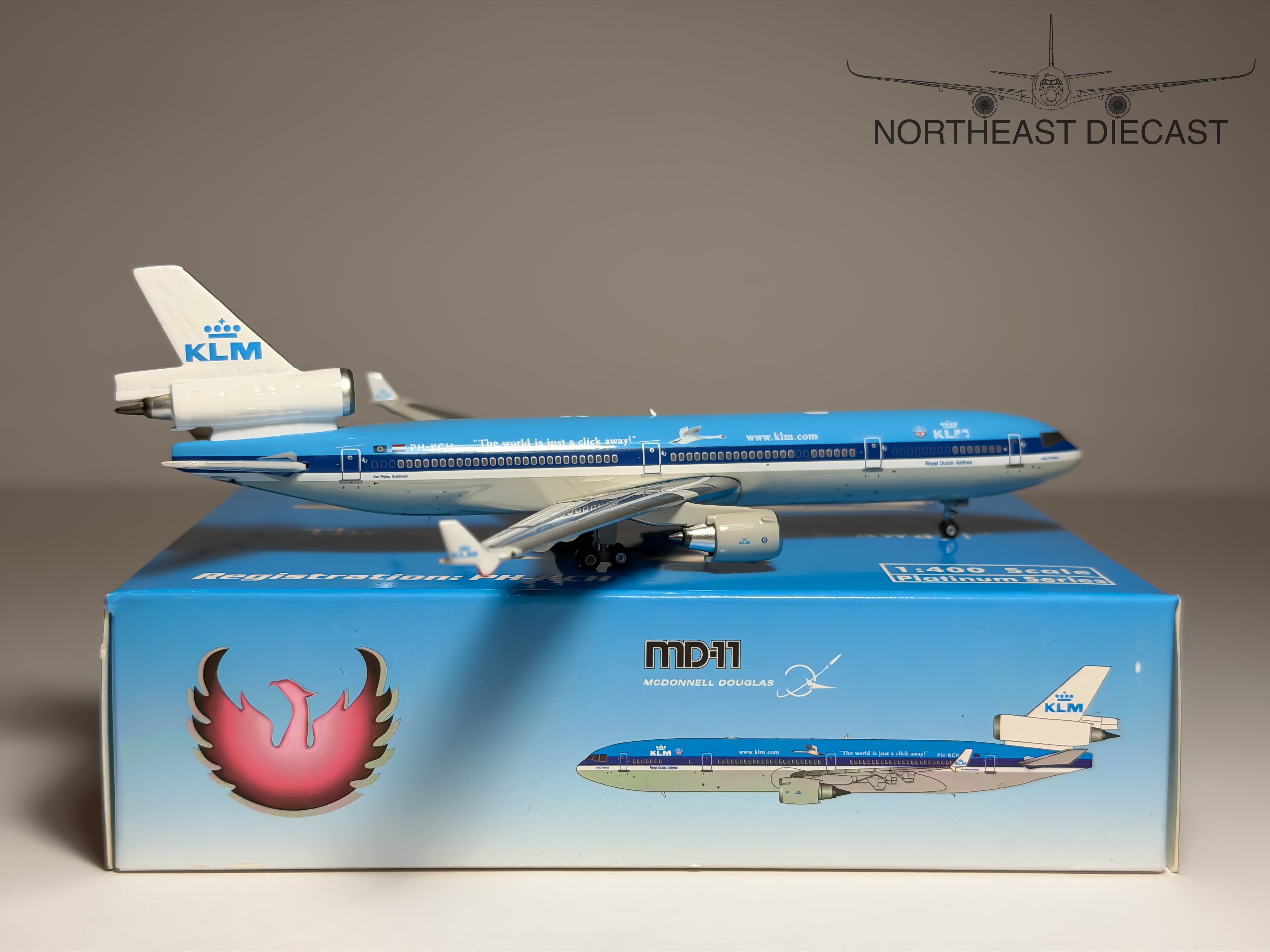 KLM Royal Dutch McDonnell Douglas MD-11 1:400 Phoenix PH-KCH (PH411903)