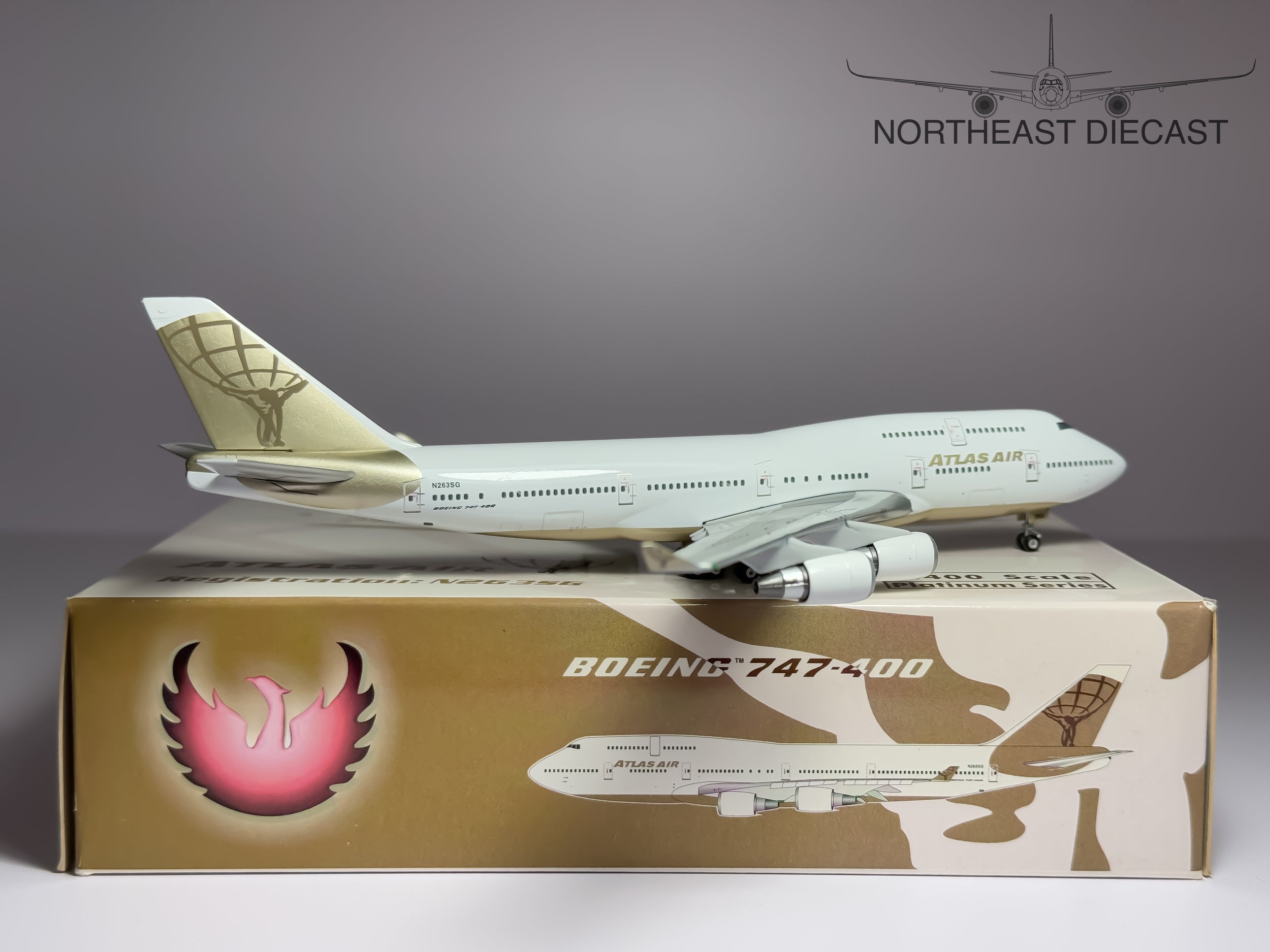 Atlas Air Boeing 747-400F 1:400 Phoenix N263SG (PH4GTI505)