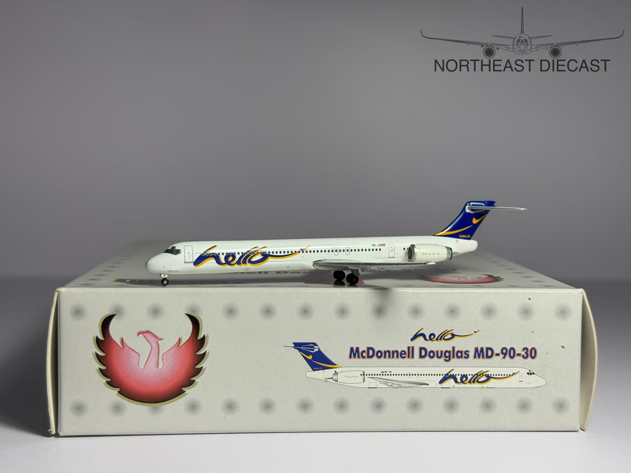 Hello McDonnell Douglas MD-90 1:400 Phoenix HB-JIB (PH4HLO095)