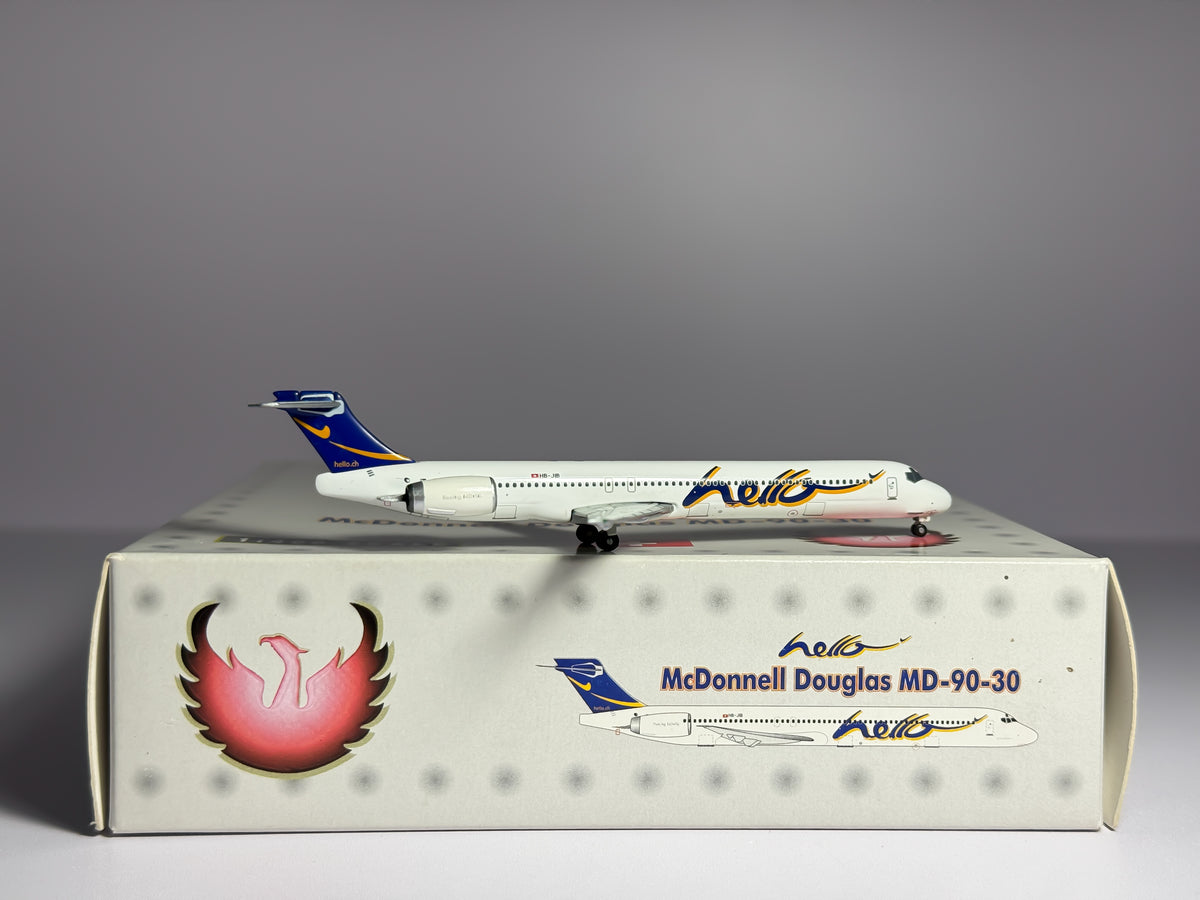 Hello McDonnell Douglas MD-90 1:400 Phoenix HB-JIB (PH4HLO095)