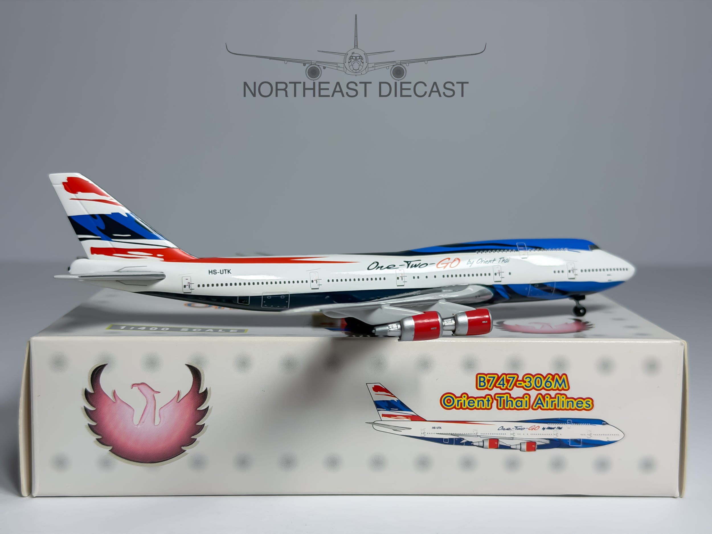 Orient Thai Airlines Boeing 747-300 1:400 Phoenix HS-UTK (PH4OEA1062)
