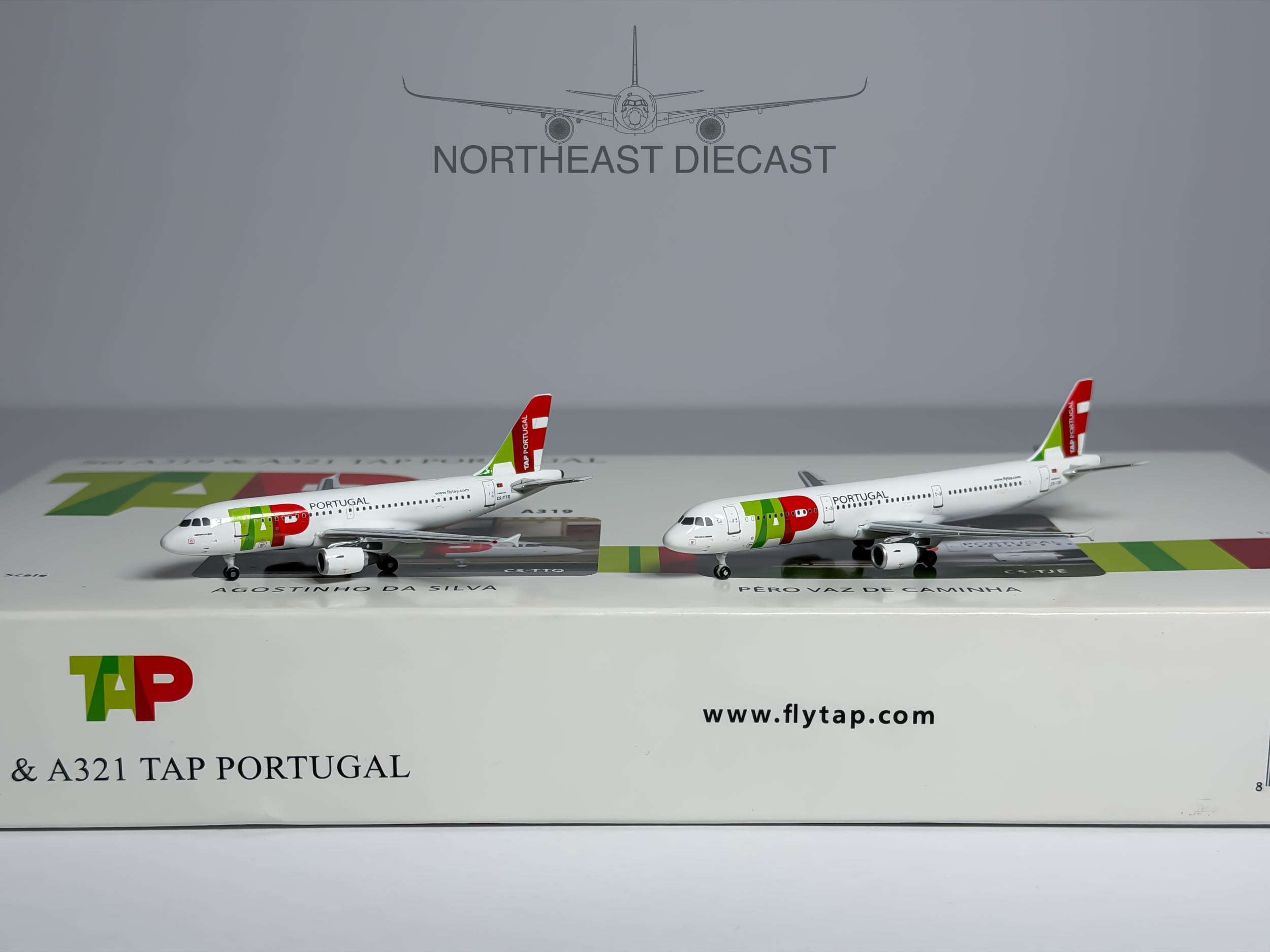 TAP Air Portugal Airbus A319 & A321 1:400 Phoenix CS-TTQ & CS-TJE (PH4TAP237)