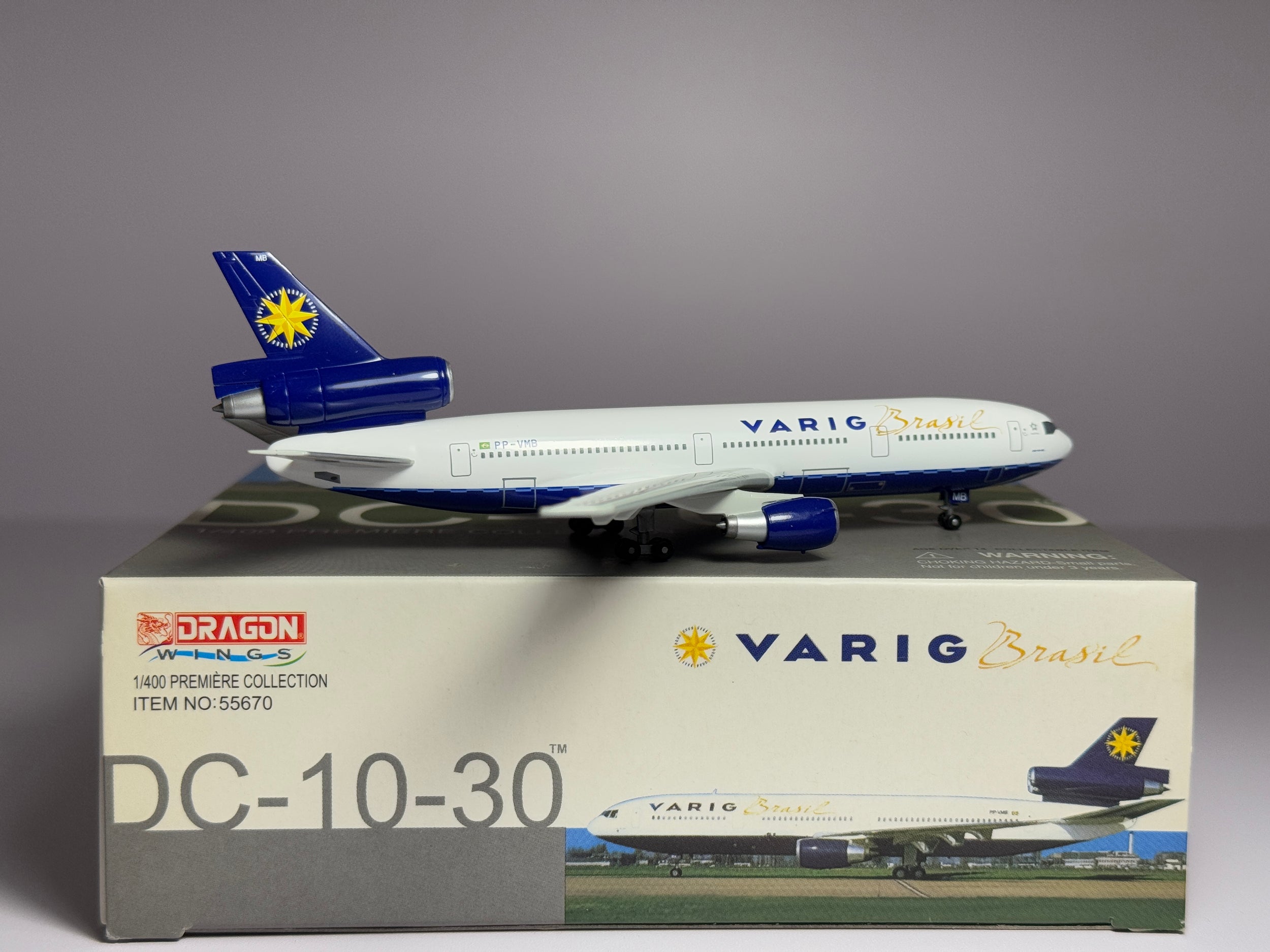 Dragon Wings 1:400 VARIG Brasil McDonnell Douglas DC-10-30 PP-VMB last scheme 55670