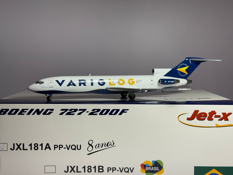 Jet-X 1:200 VARIG Brasil Boeing 727-200 PP-VQU Cargo "8 Years" JXL181A