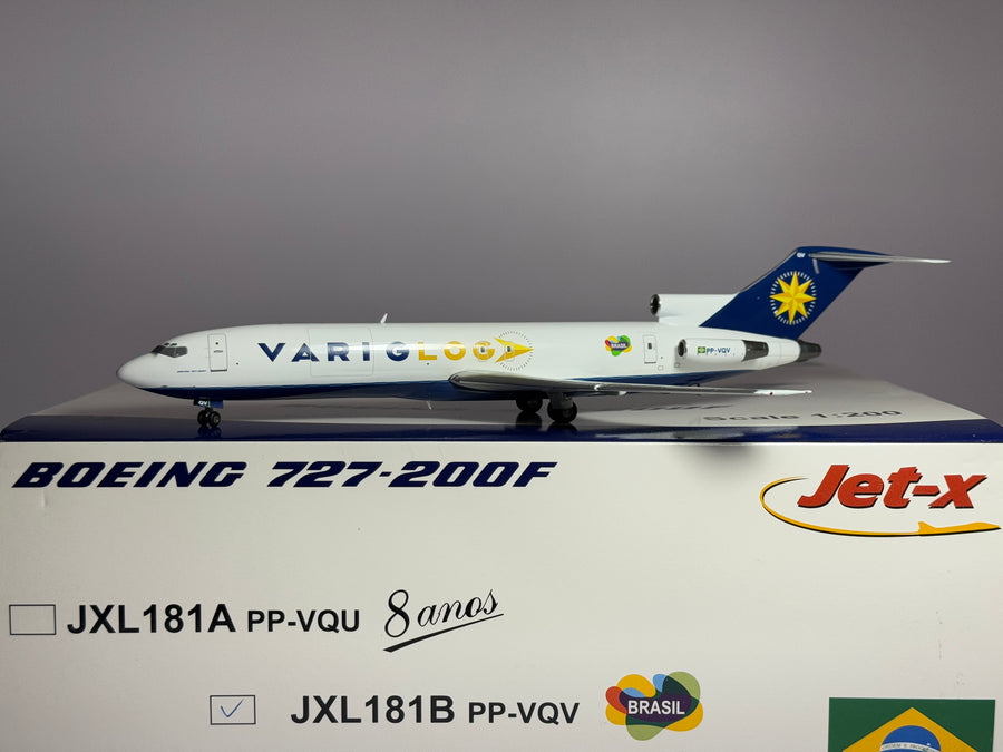 Jet-X 1:200 VARIG Brasil Boeing 727-200F PP-VQV Cargo JXL181B