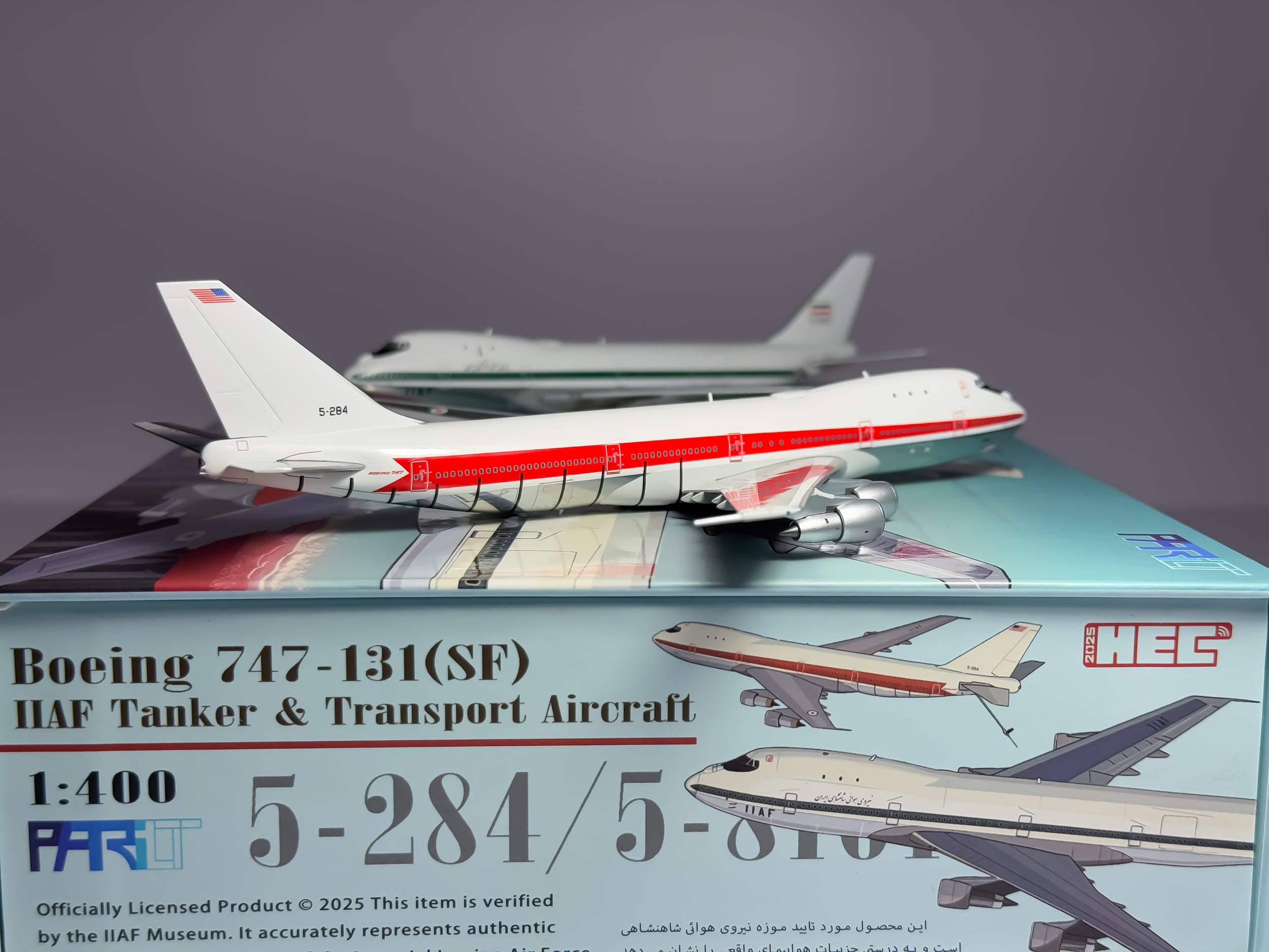 Imperial Iranian Air Force Boeing 747-100F 1:400 Patriot Models 5-284 & 5-8101 (PT-400-017)