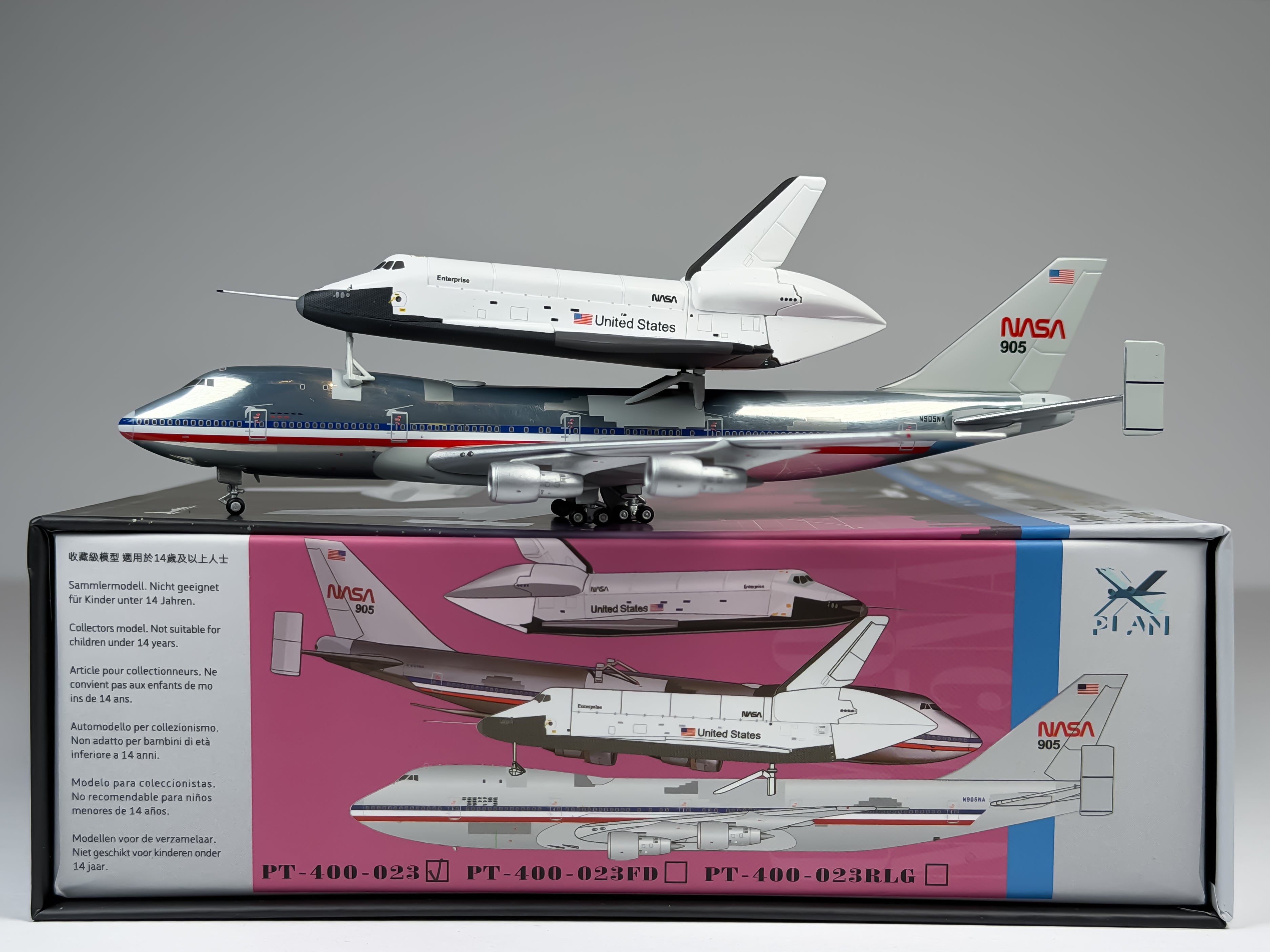 NASA Boeing 747 Space Shuttle Carrier 1:400 Patriot Models N905NA (PT-400-023)