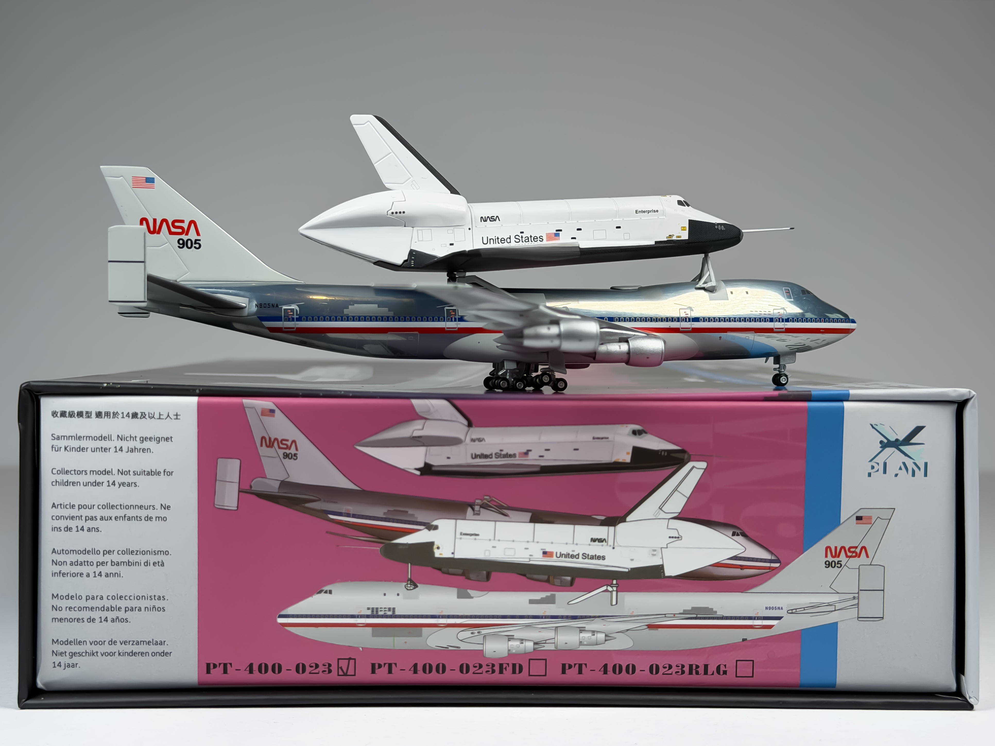 NASA Boeing 747 Space Shuttle Carrier 1:400 Patriot Models N905NA (PT-400-023)
