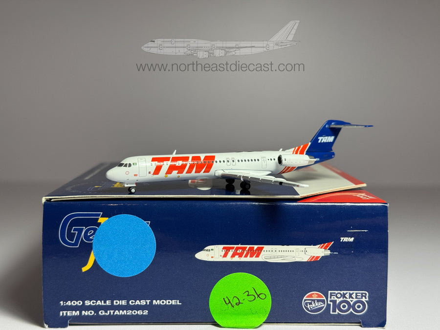 TAM Linhas Aereas Fokker F-100 1:400 Gemini Jets PT-MRA (GJTAM2062)