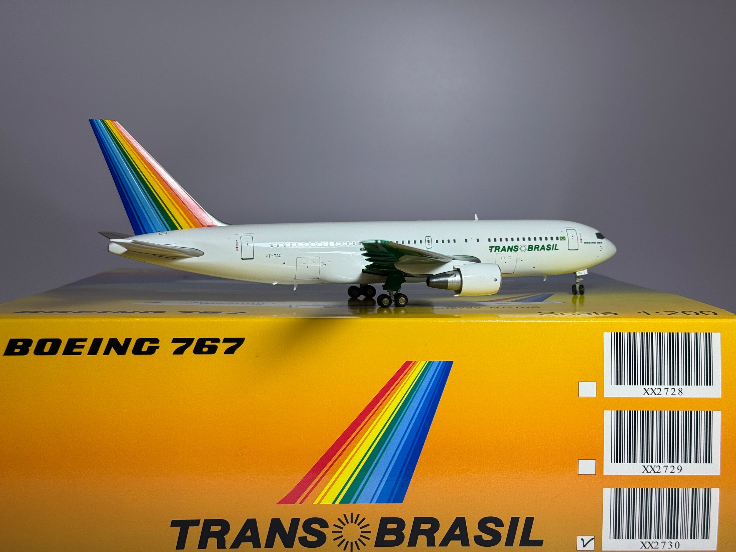 JC Wings 1:200 Trans Brasil Boeing 767-200 PT-TAC Green Wings JC2TBA730