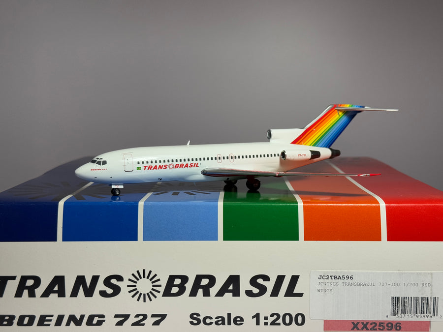 JC Wings 1:200 Transbrasil Boeing 727-100 PT-TYI Red wings XX2596