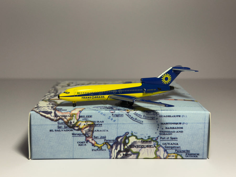 Aeroclassics 1:400 Trans Brasil Boeing 727-100 PT-TYS Yellow/Blue 1970s ACPTTYS