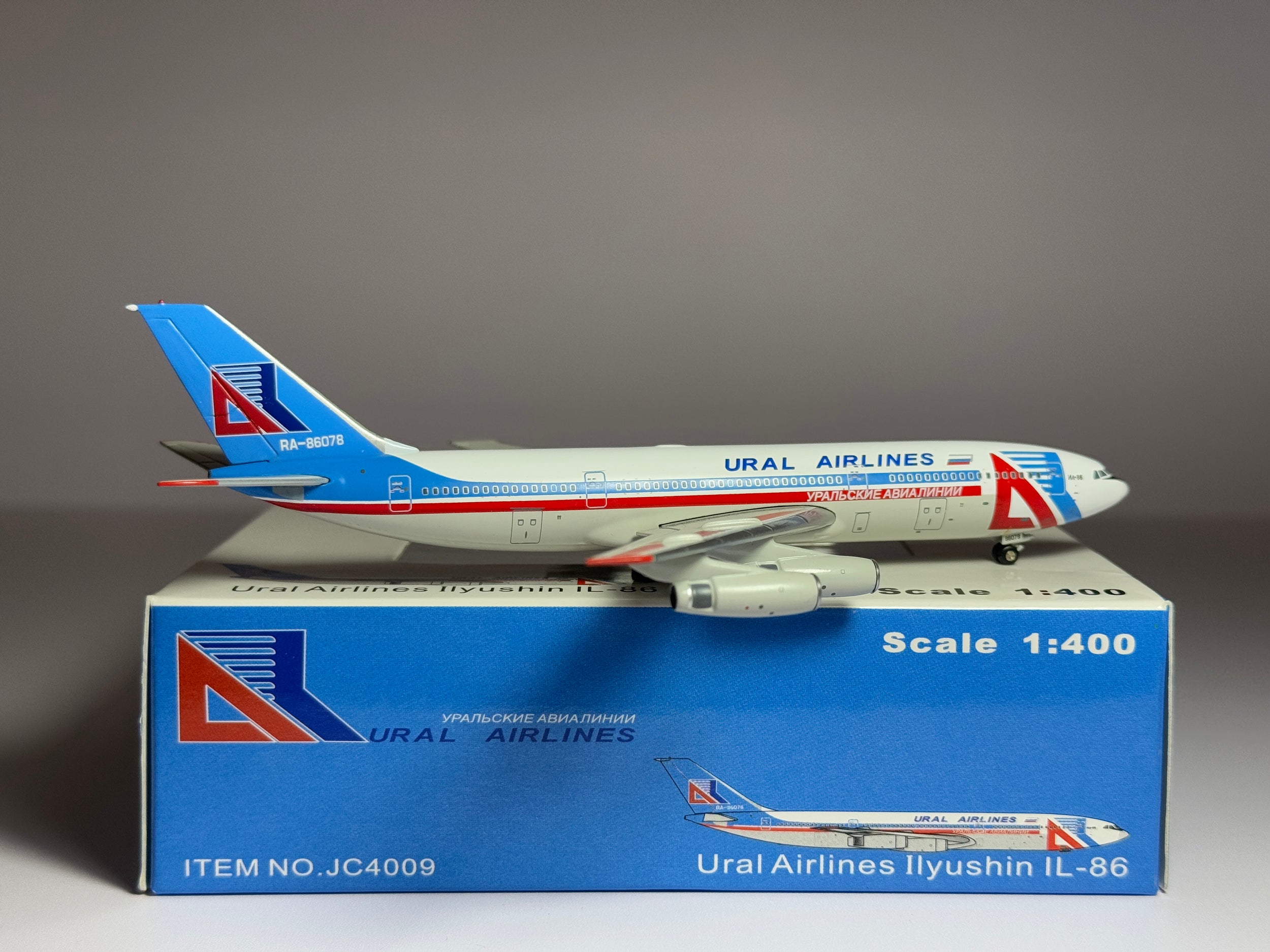 JC Wings 1:400 Ural Airlines Ilyushin IL-86 RA-86078 1990s colors JC4009