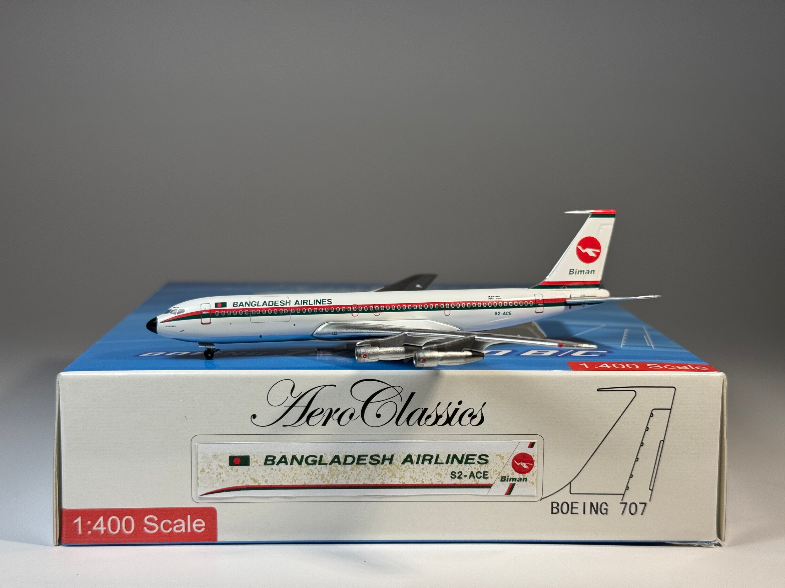 Aeroclassics 1:400 Biman Bangladesh Boeing 707-320C S2-ACE 1970s colors AC2SACE