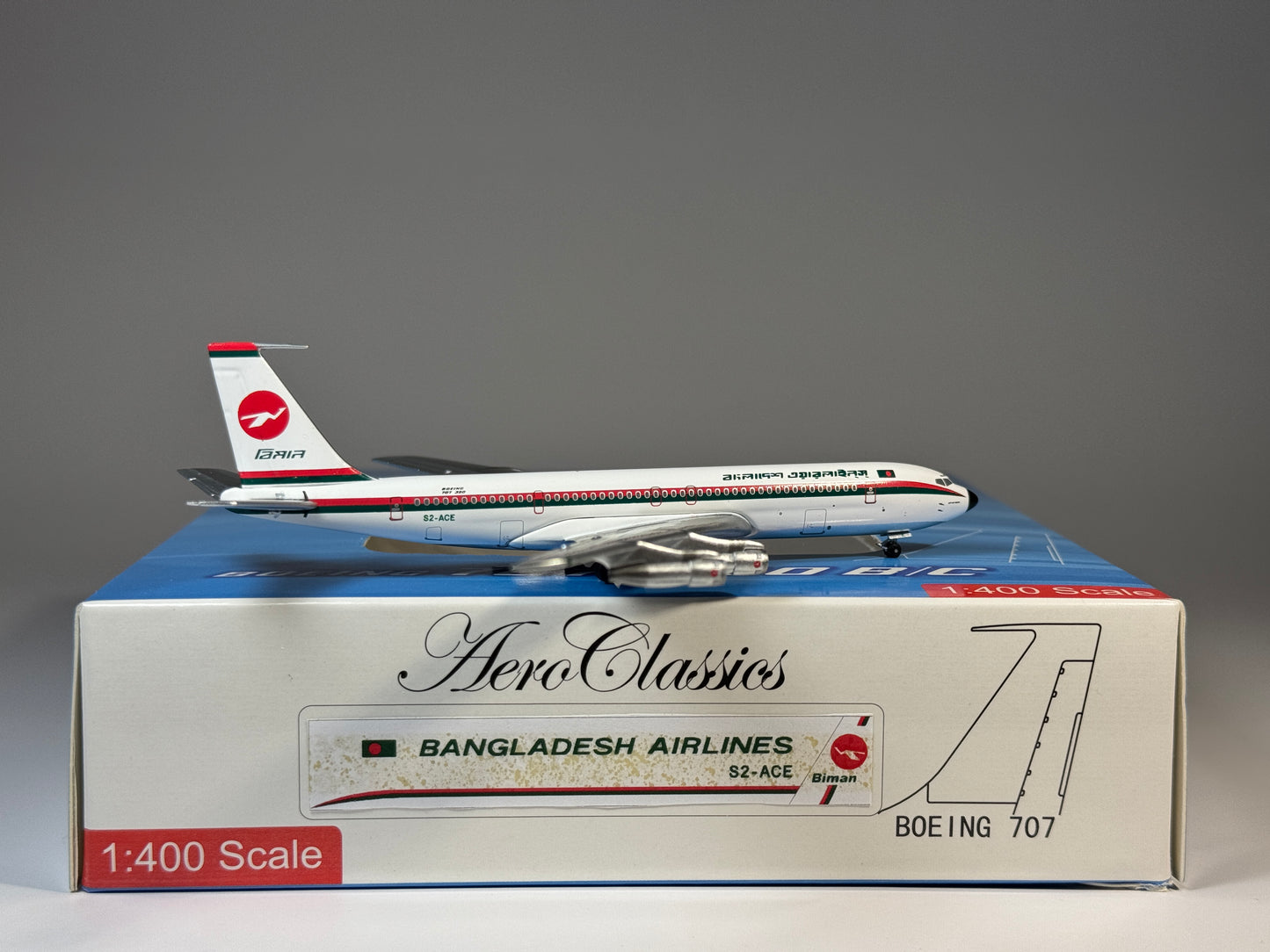 Aeroclassics 1:400 Bangladesh Airlines Boeing 707-320 S2-ACE ACS2ACE