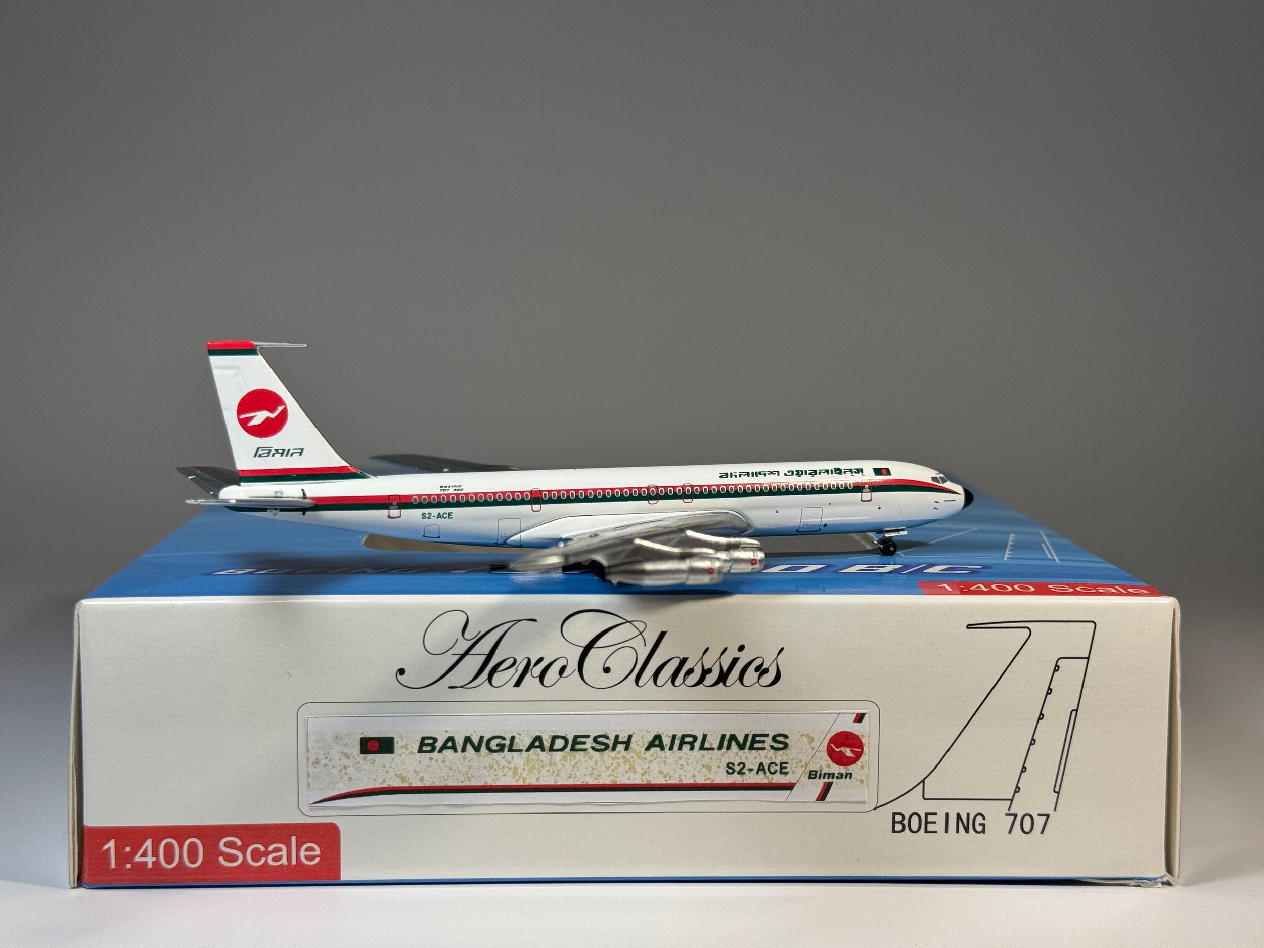 Aeroclassics 1:400 Biman Bangladesh Boeing 707-320C S2-ACE 1970s colors AC2SACE