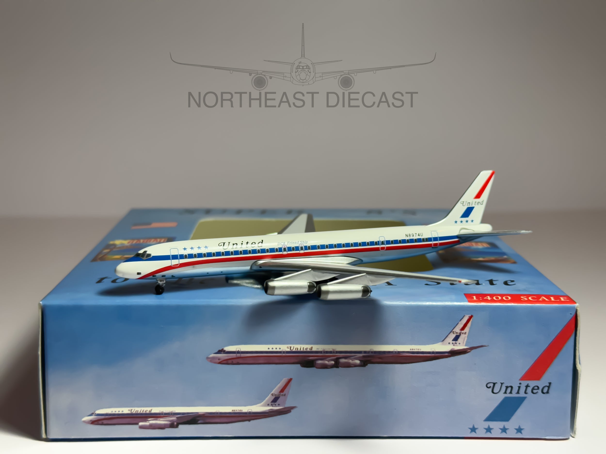 United Airlines Douglas DC-8-62 1:400 Aeroclassics N8974U (S8UAL006)