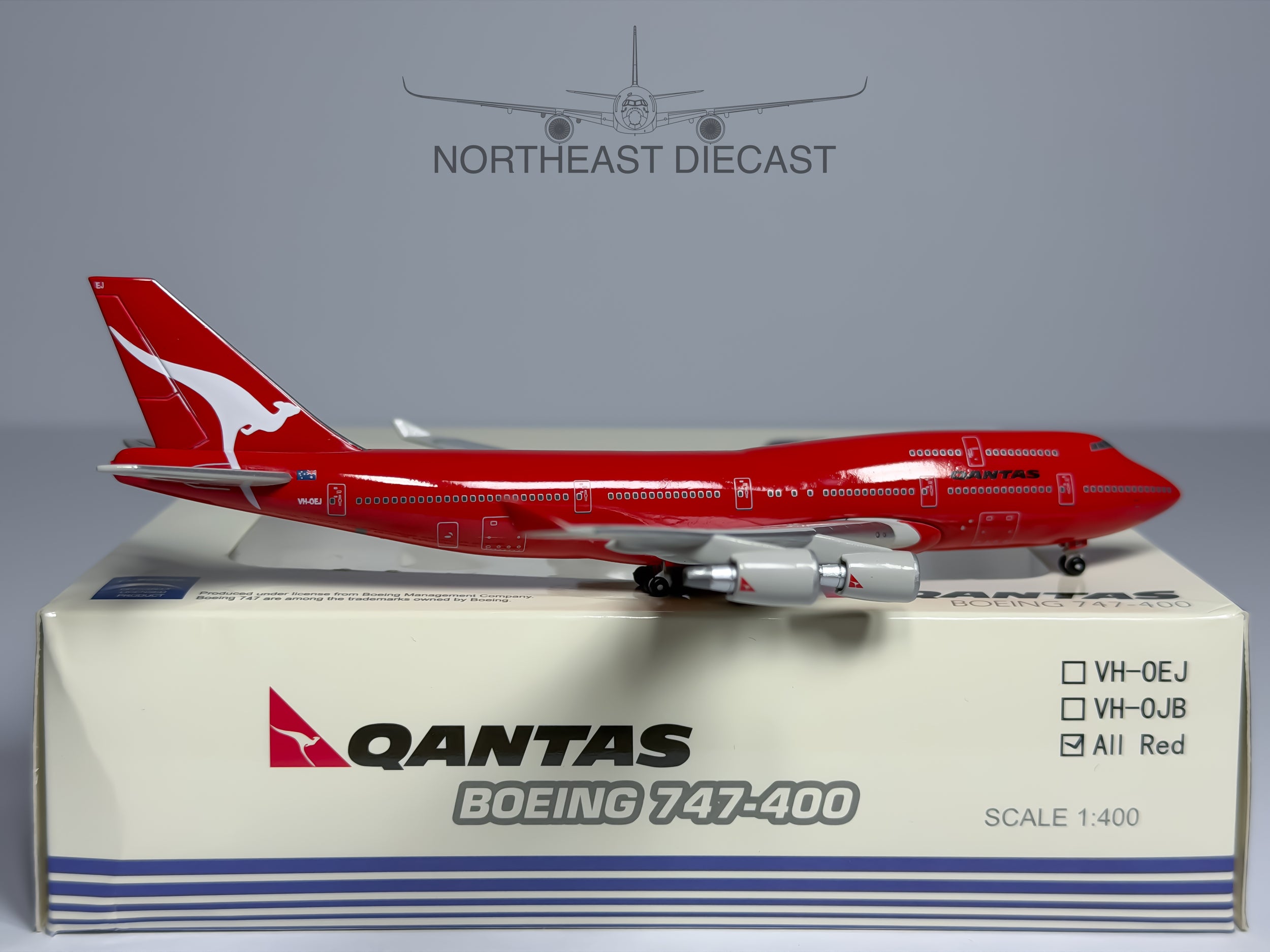 Qantas Airways Boeing 747-400 1:400 Sky400 VH-OEJ (SKY08-VHOEJ)