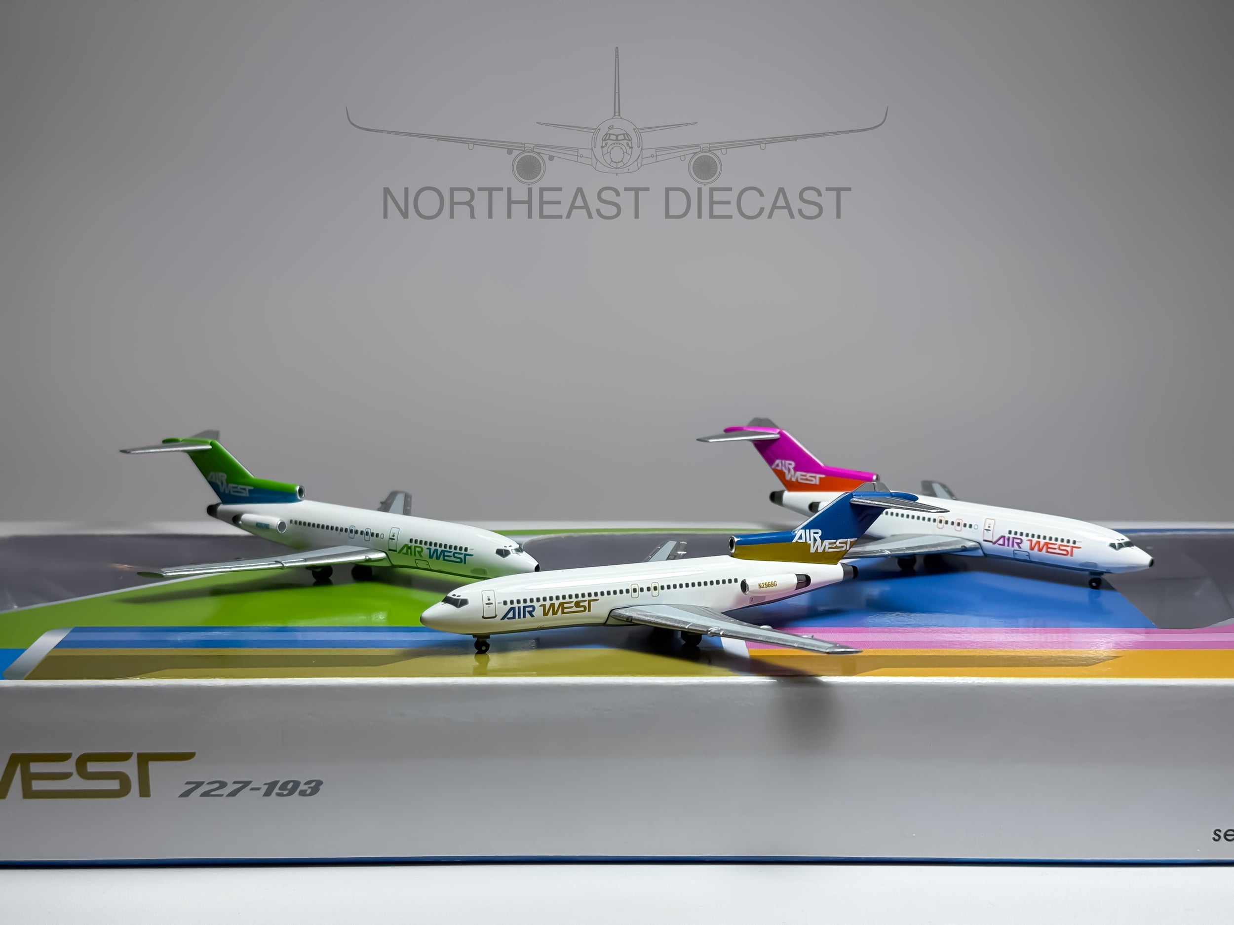 Air West Boeing 727-100 1:400 SMAC N2979G & N2969G & N898PC (SMA030601)