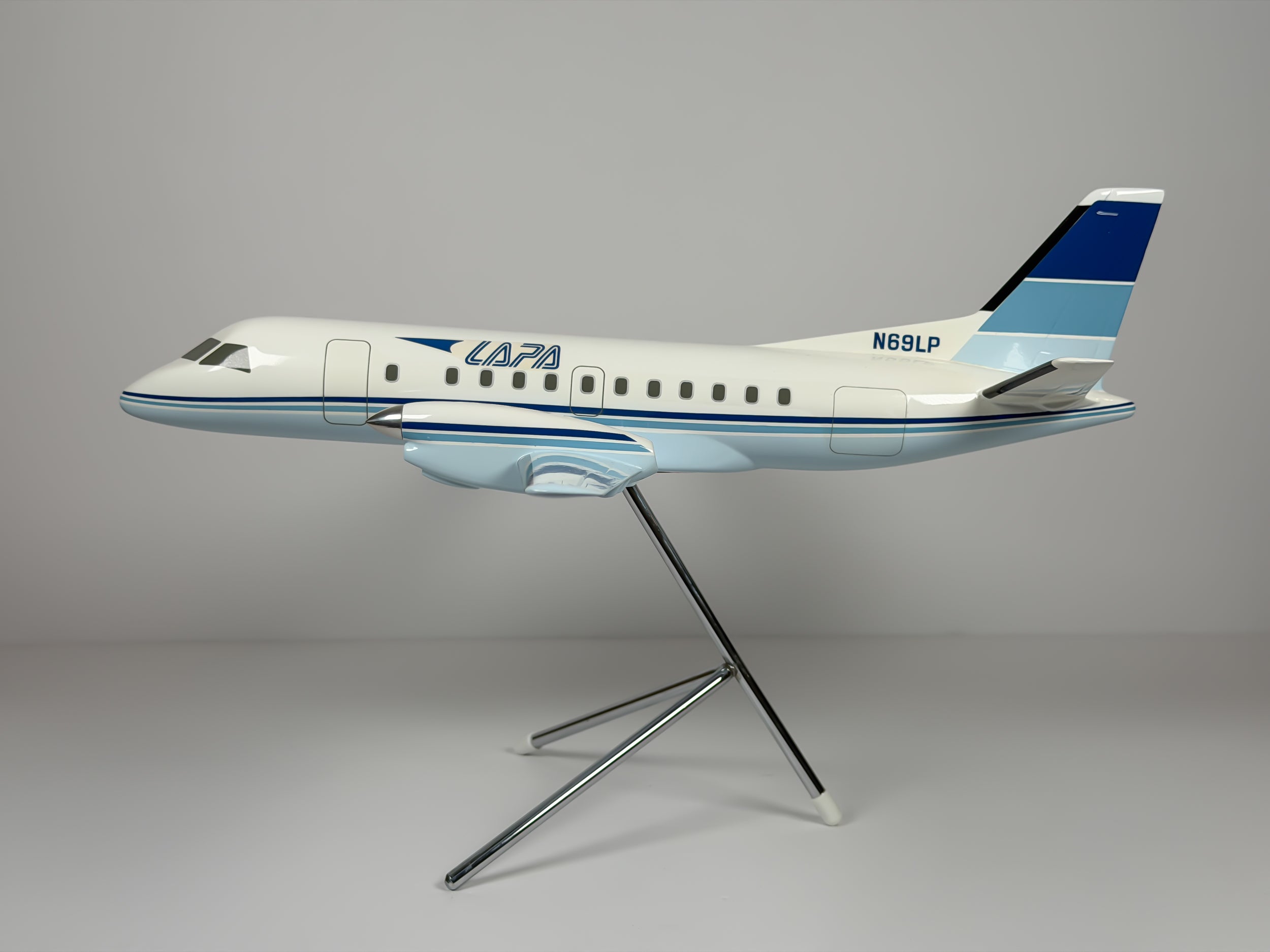 1:50 LAPA Saab 340 (N69LP) - Blue Cheatlines | Space Models