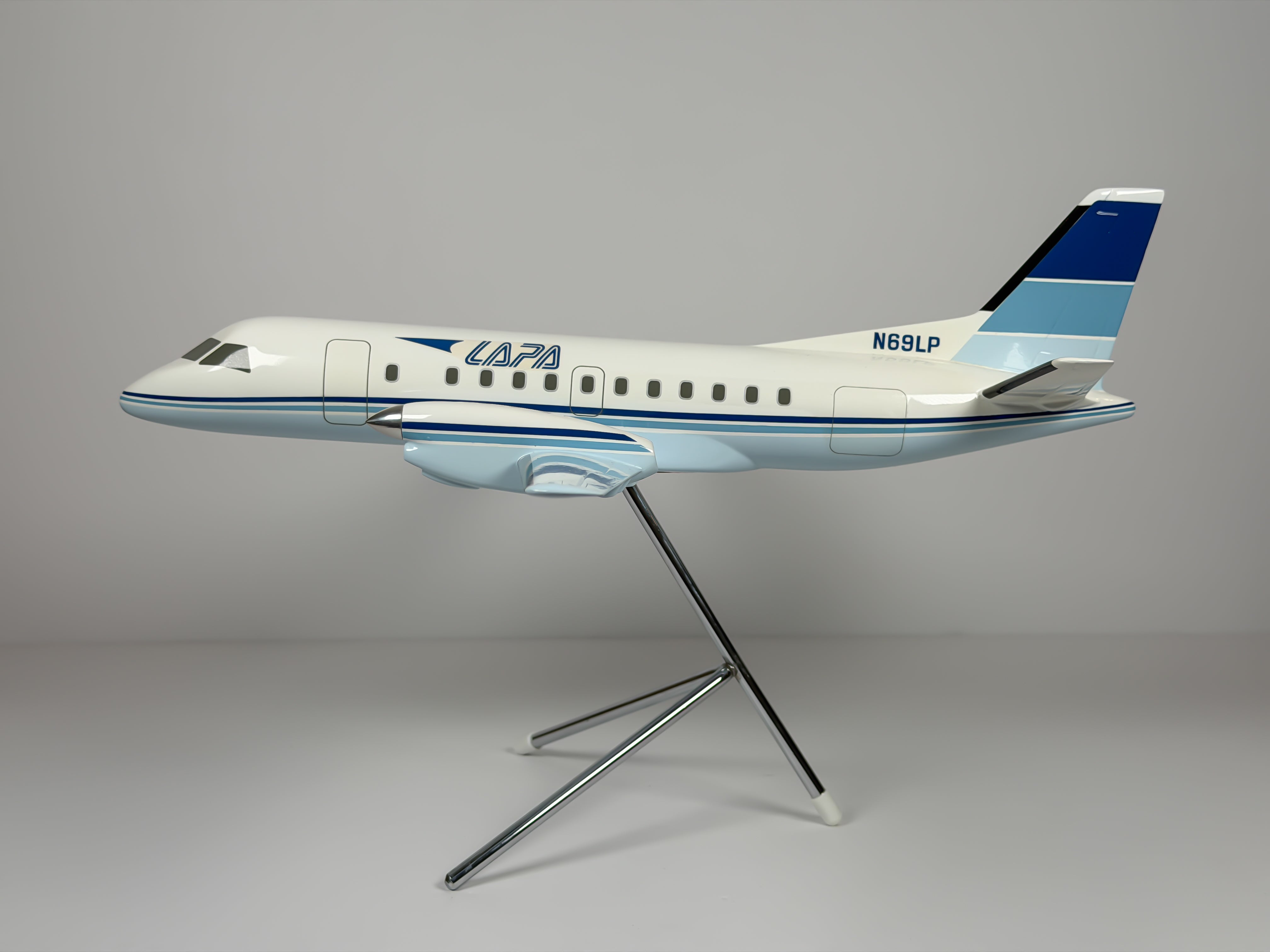 1:50 LAPA Saab 340 (N69LP) - Blue Cheatlines | Space Models