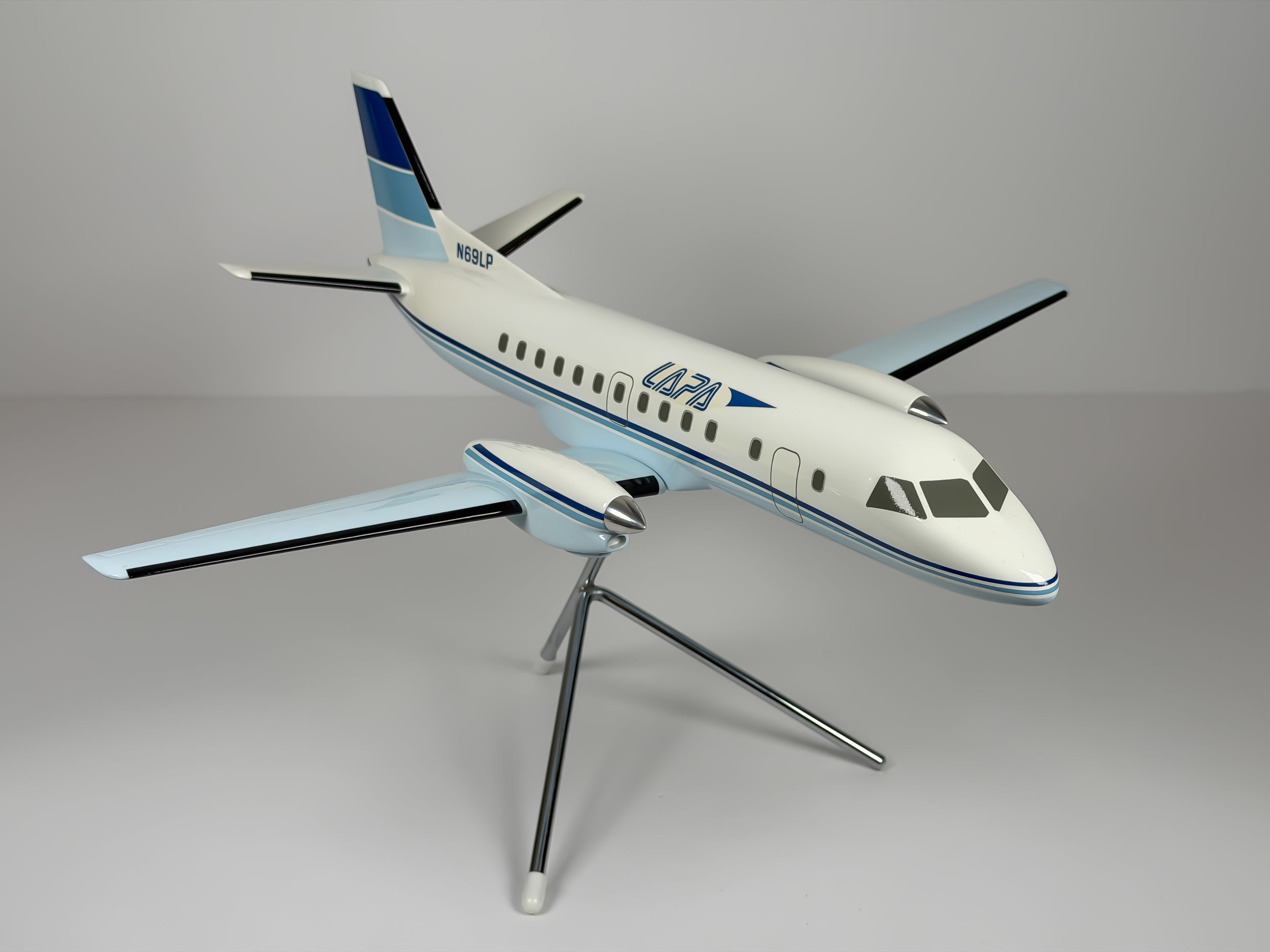 1:50 LAPA Saab 340 (N69LP) - Blue Cheatlines | Space Models