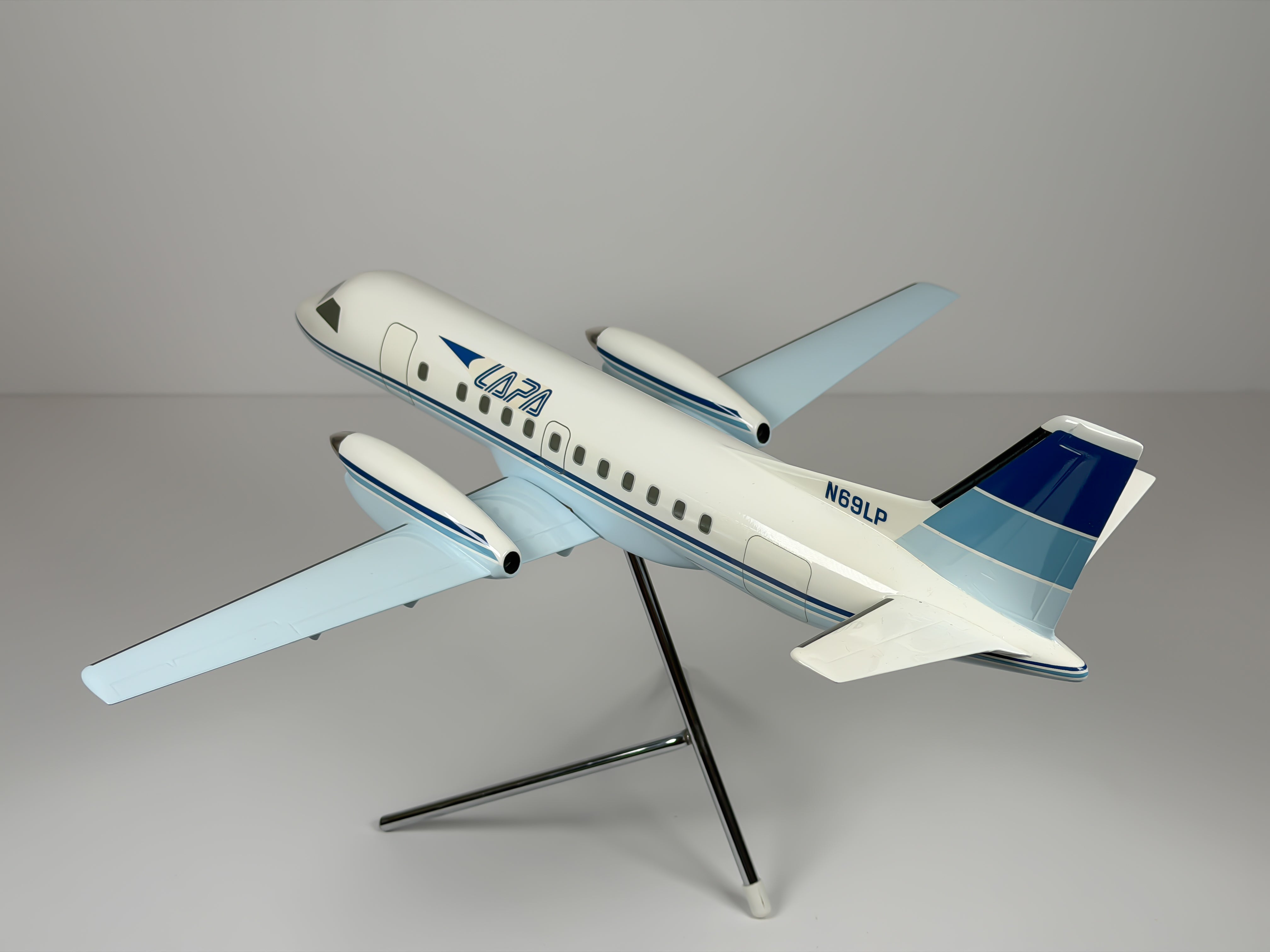 1:50 LAPA Saab 340 (N69LP) - Blue Cheatlines | Space Models