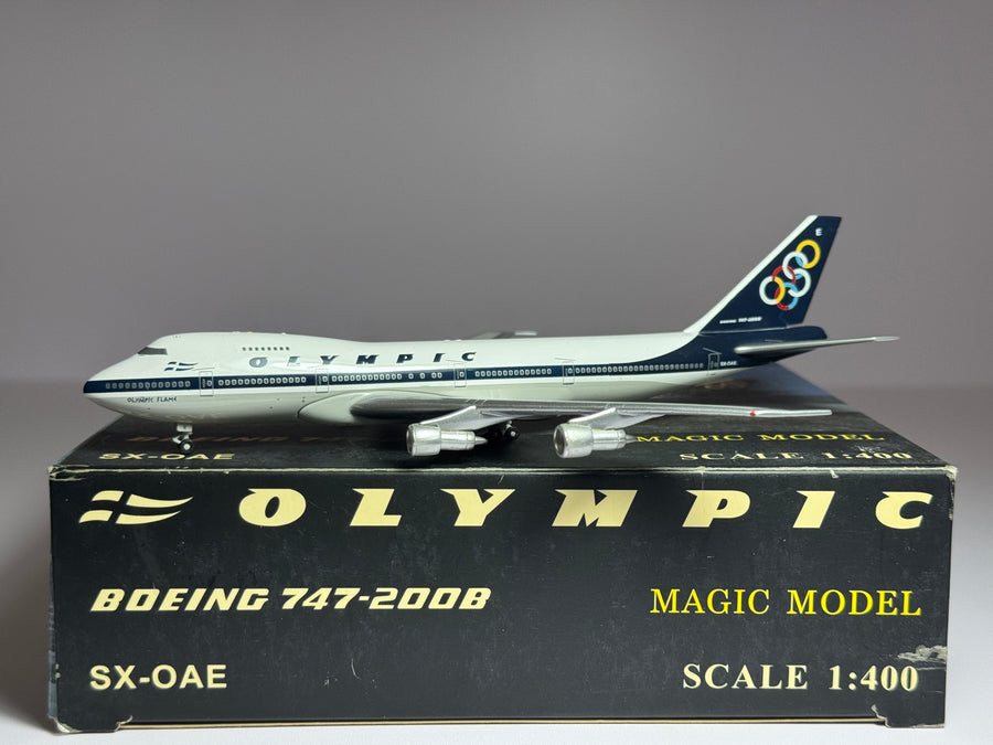 Magic Models 1:400 Olympic Airways Boeing 747-200B SX-OAE Olympic Flash MGSXOAE