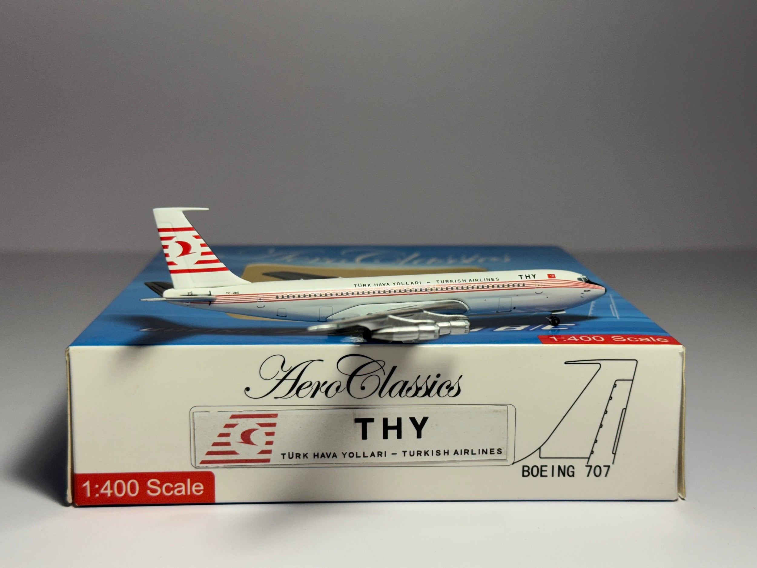 Aeroclassics 1:400 Turkish Airlines Boeing 707-320 TC-JBS Pajamas ACTCJBS