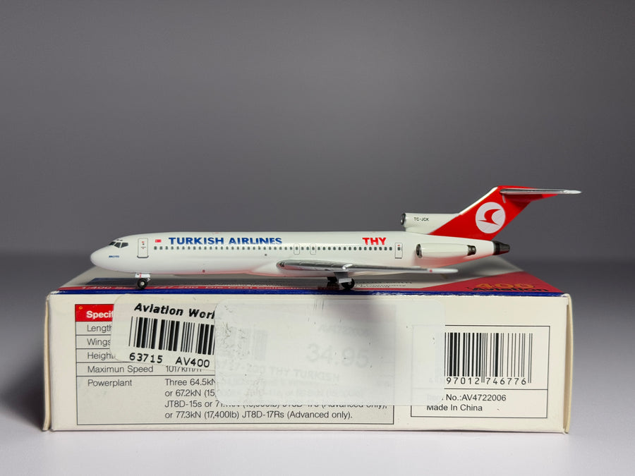 Aviation400 1:400 Turkish Airlines Boeing 727-200 TC-JCK Erciyes WT4722006