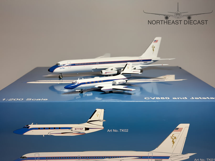 Elvis Presley Private Convair CV-880 Lockheed L-1329 Jet Star 1:200 Inflight200 N880EP & N777EP (TK01/TK02)