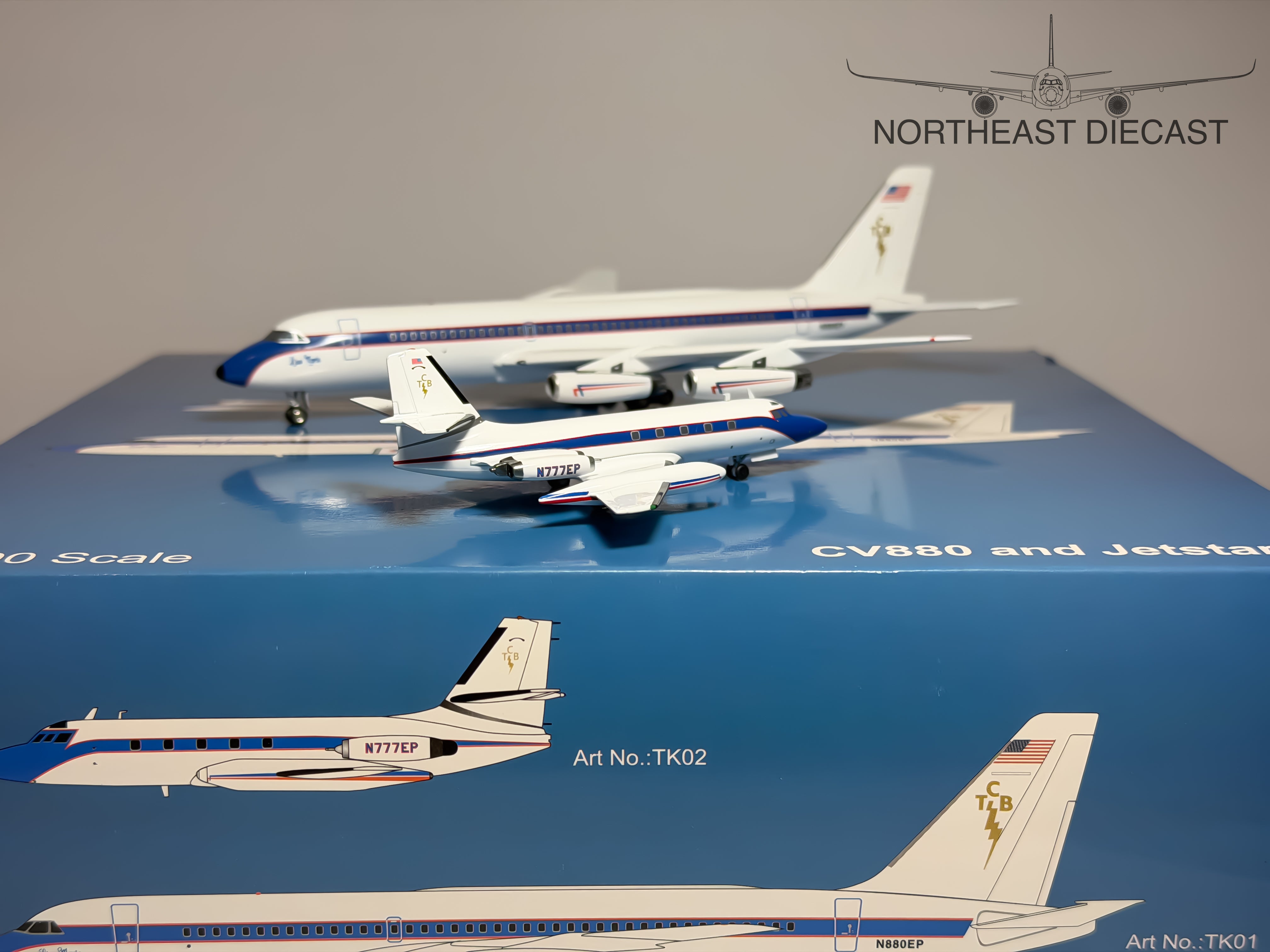 Elvis Presley Private Convair CV-880 Lockheed L-1329 Jet Star 1:200 Inflight200 N880EP & N777EP (TK01/TK02)